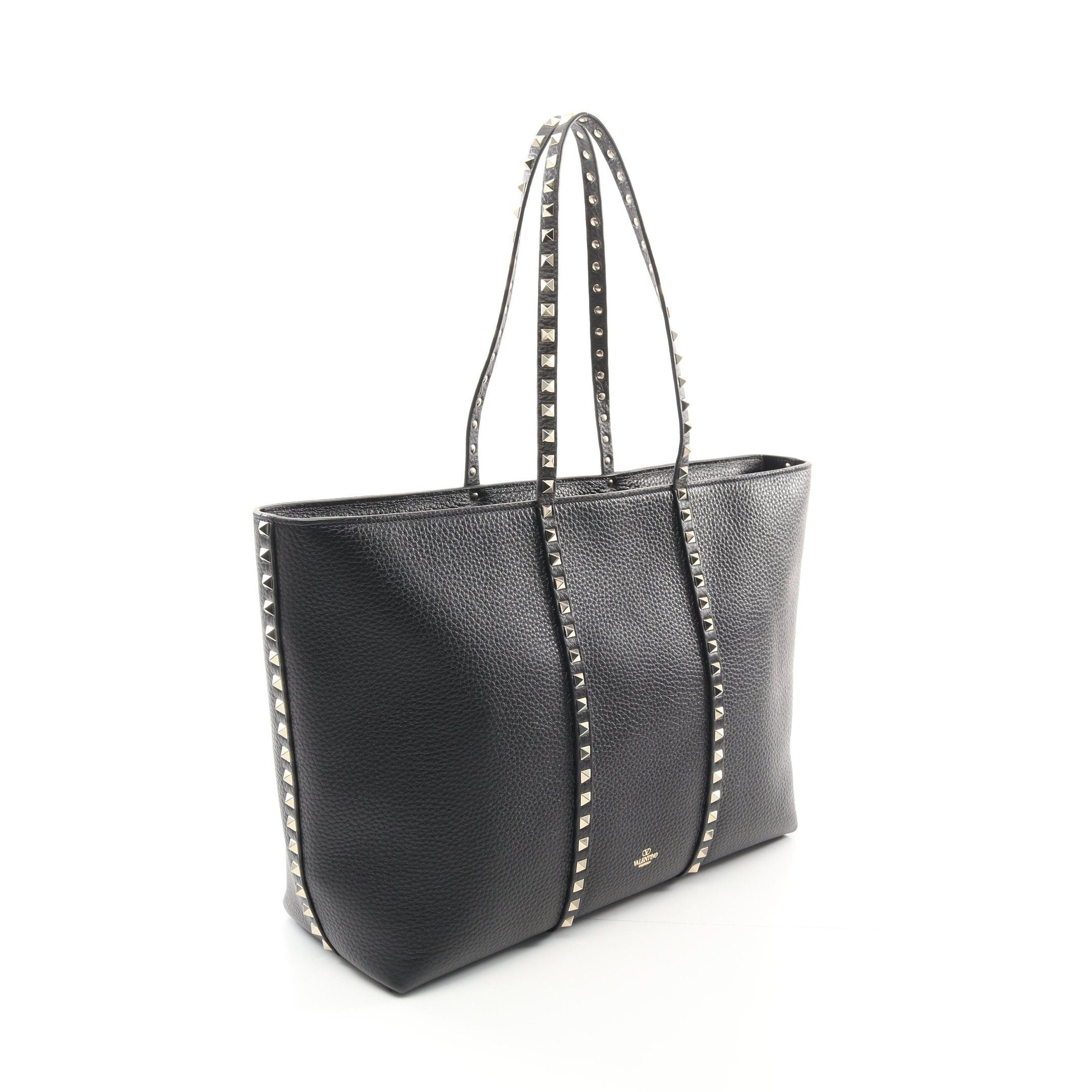 Valentino Valentino Rockstud Shoulder Bag Tote Leather Black Size ONE SIZE - 2 Thumbnail