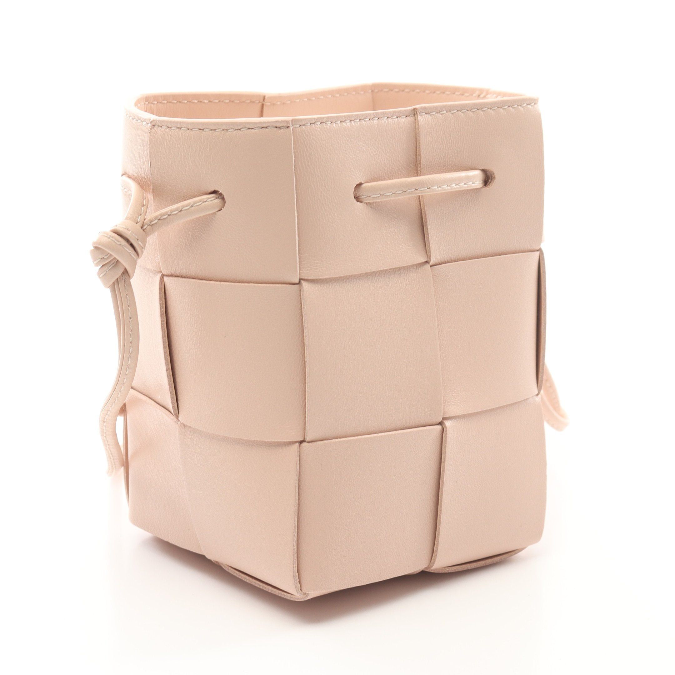 Bottega Veneta Bottega Veneta Cassette Mini Crossbody Bucket Shoulder Bag Leather Light Pink Size ONE SIZE - 2 Thumbnail