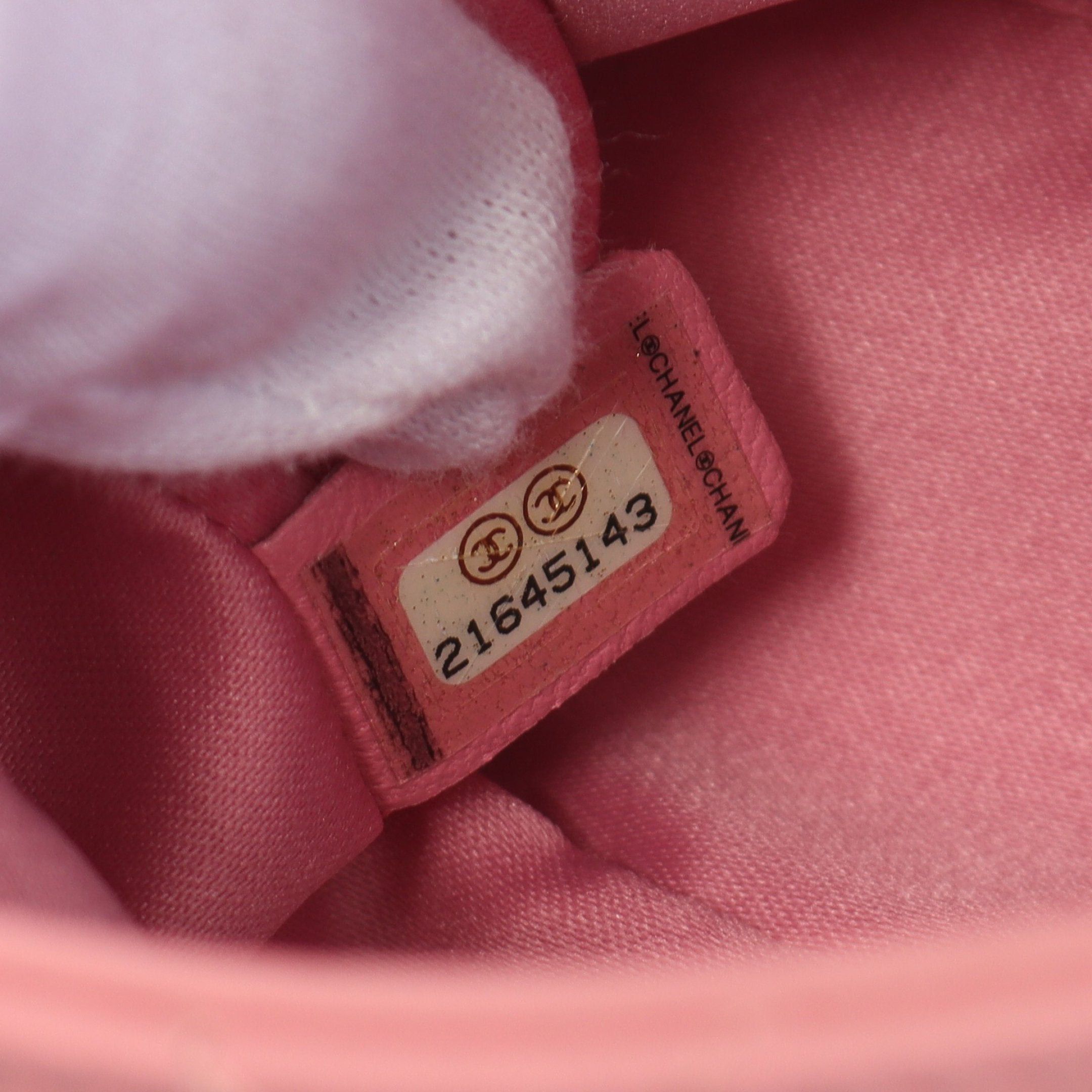 Chanel Chanel Coco Mark Chain Shoulder Bag Lambskin Pink Silver Hardware Size ONE SIZE - 5 Thumbnail