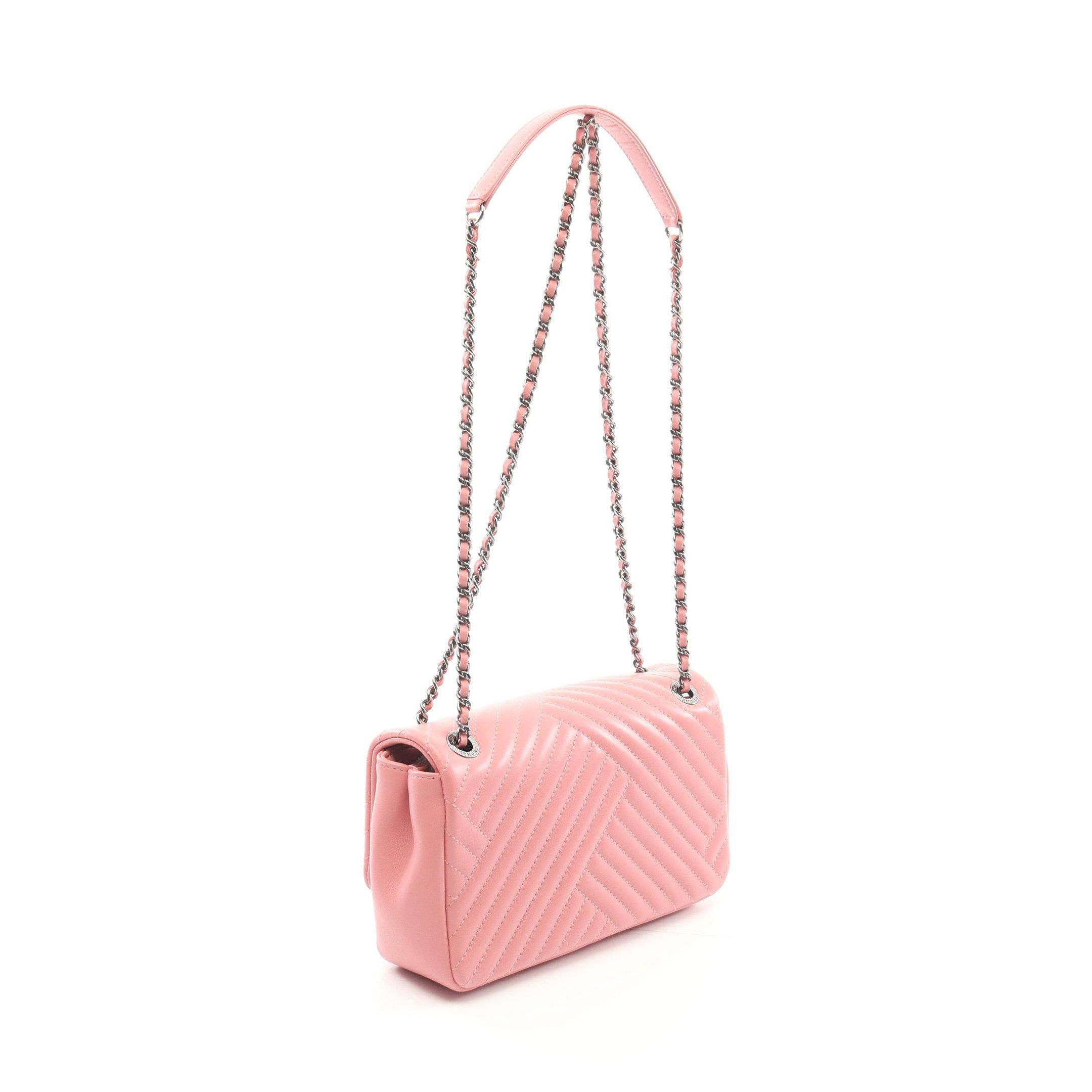 Chanel Chanel Coco Mark Chain Shoulder Bag Lambskin Pink Silver Hardware Size ONE SIZE - 2 Thumbnail