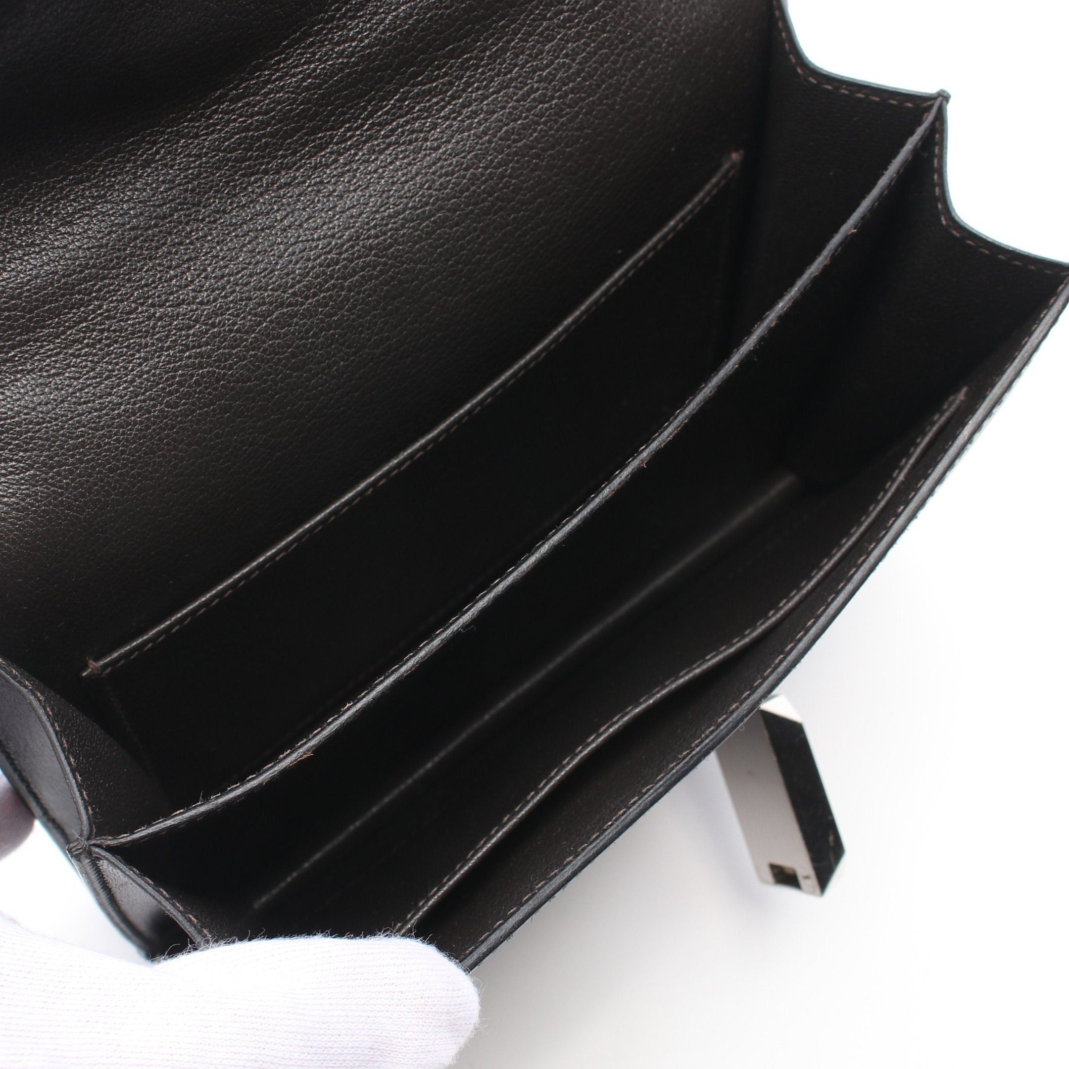 Hermes Hermes Shoulder Bag Box Calf Black Silver Hardware Stamp Size ONE SIZE - 3 Thumbnail