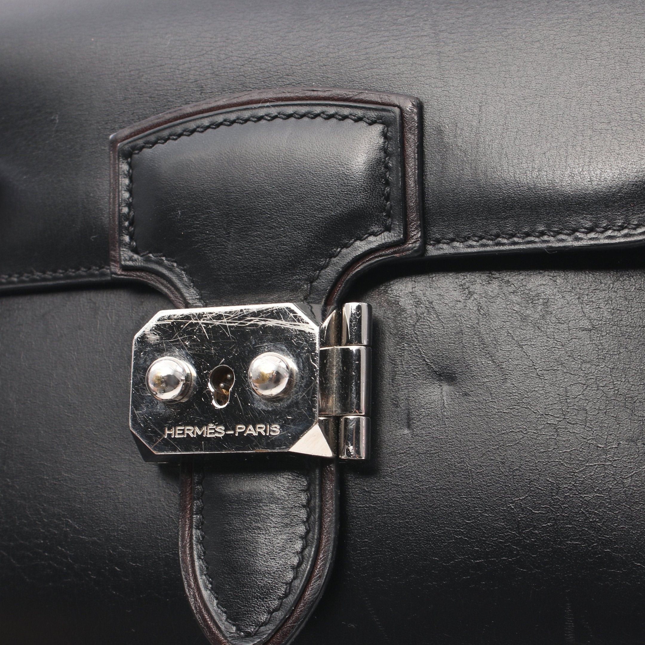 Hermes Hermes Shoulder Bag Box Calf Black Silver Hardware Stamp Size ONE SIZE - 7 Thumbnail