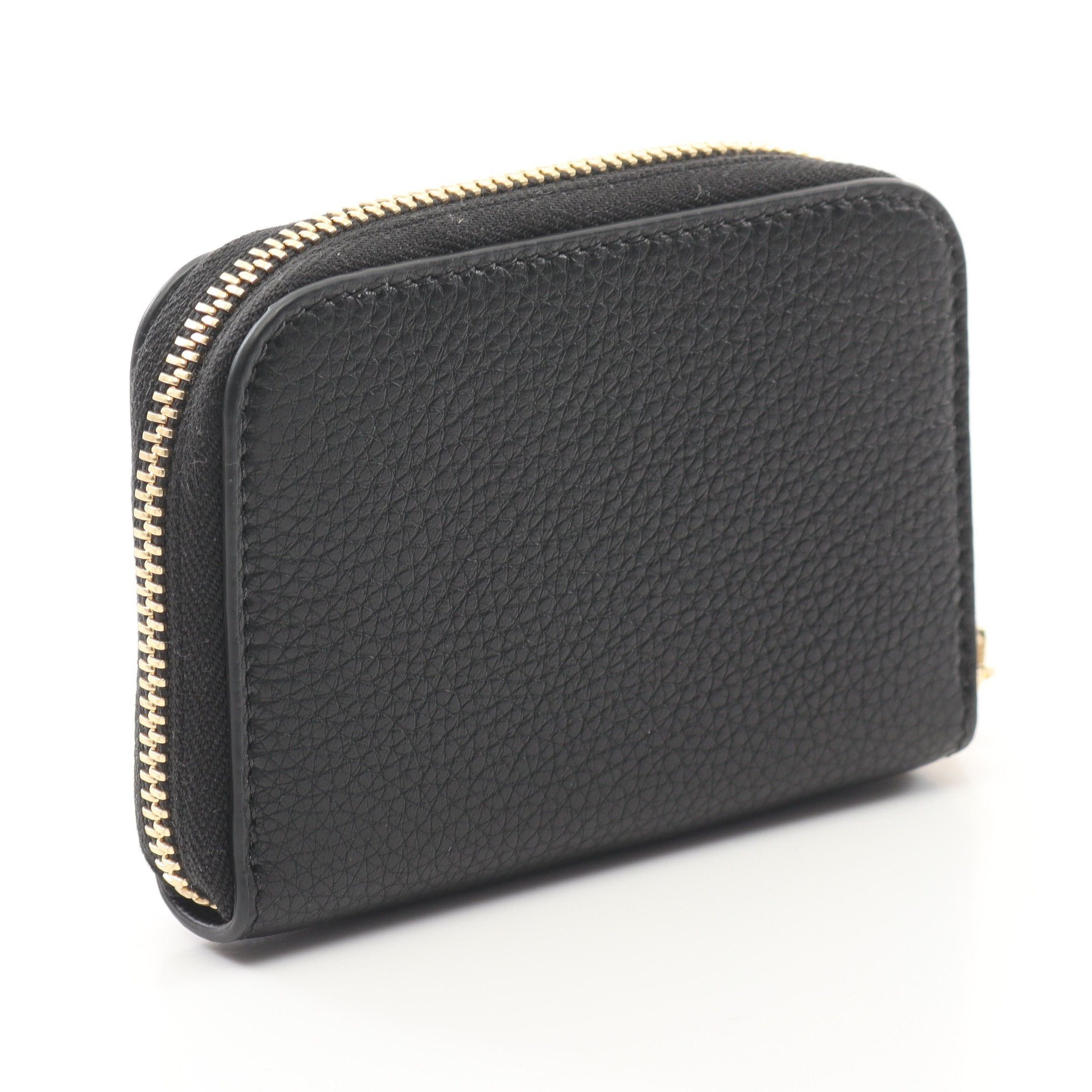 Salvatore Ferragamo Salvatore Ferragamo Double Gancini Card Case Coin Purse Leather Black Size ONE SIZE - 2 Thumbnail