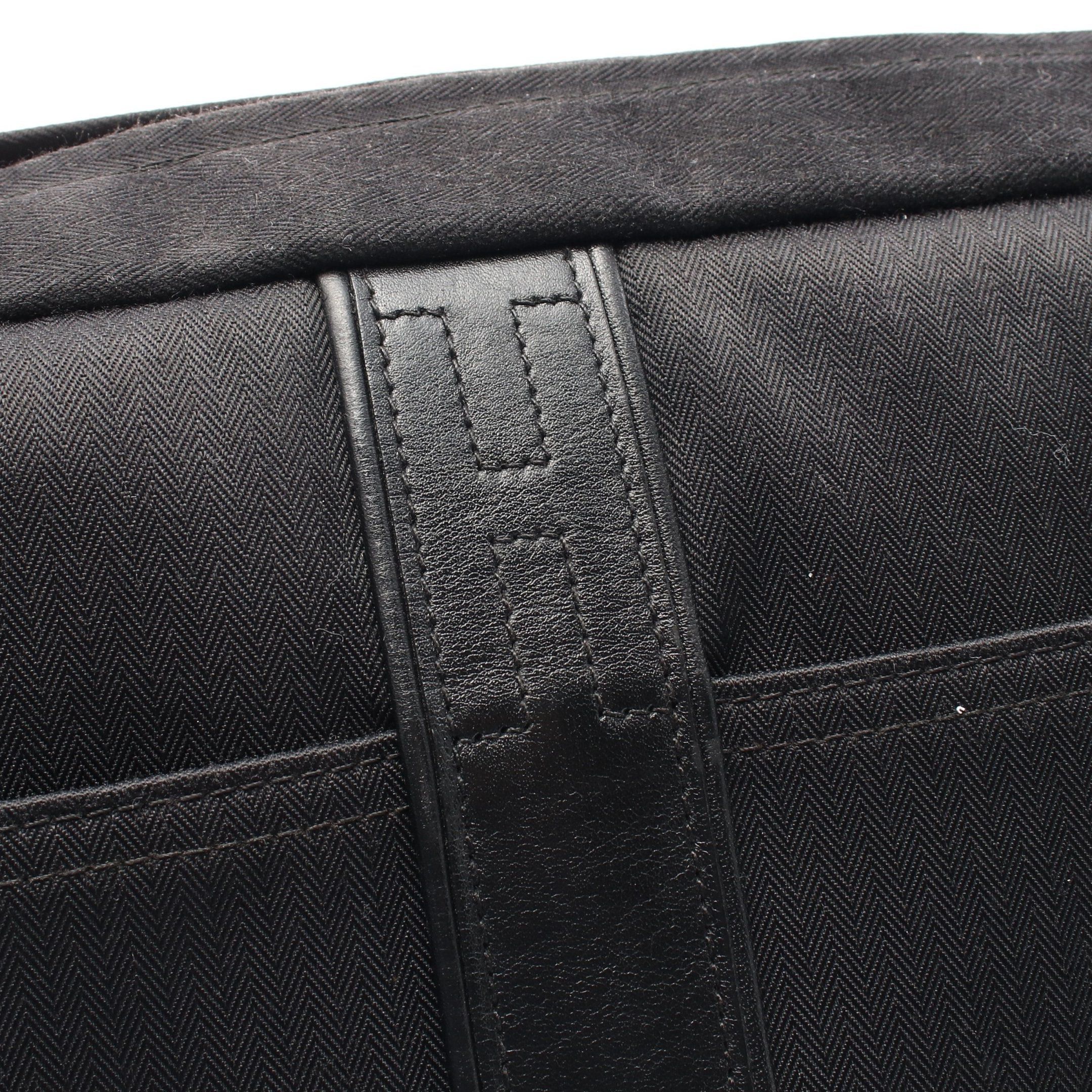 Hermes Hermes Acapulco Bass Mm Shoulder Bag Canvas Leather Black Silver Hardware Size ONE SIZE - 12 Thumbnail