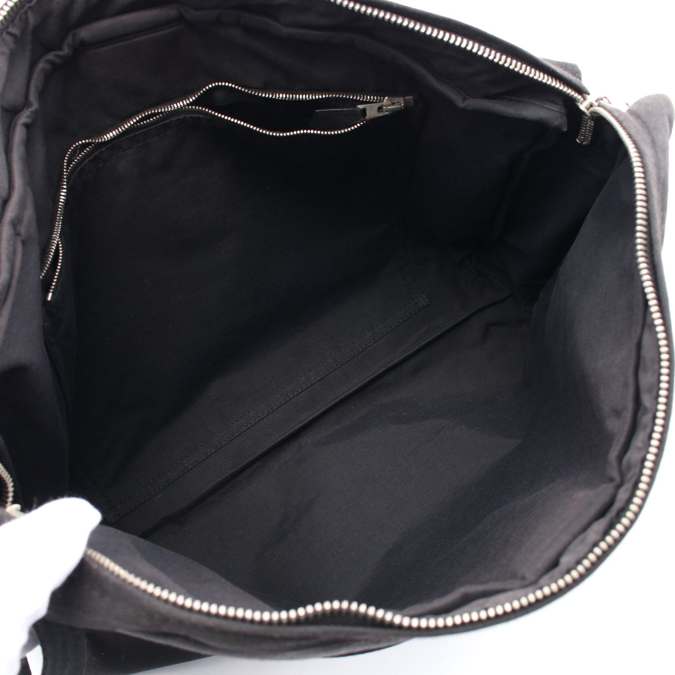 Hermes Hermes Acapulco Bass Mm Shoulder Bag Canvas Leather Black Silver Hardware Size ONE SIZE - 3 Thumbnail