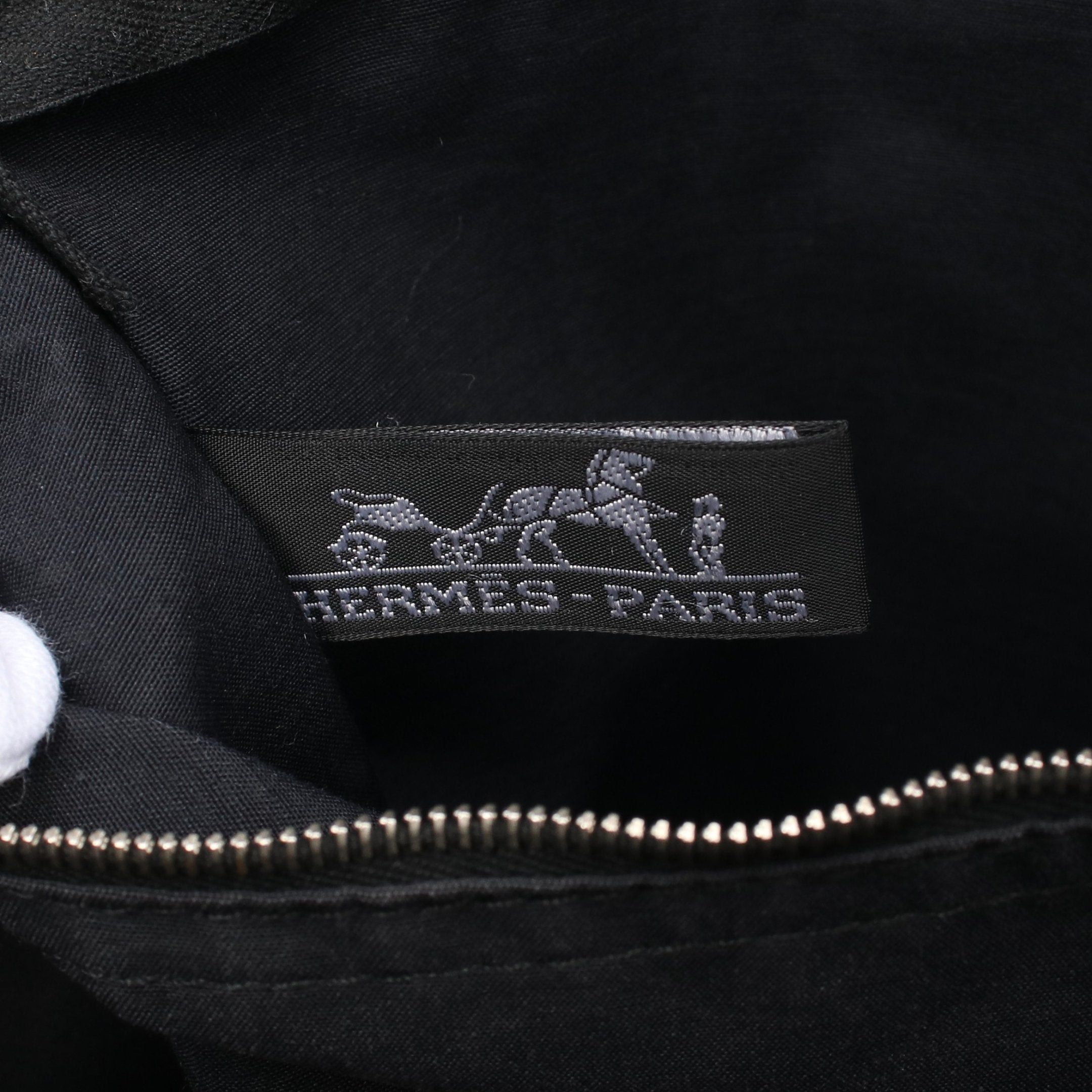 Hermes Hermes Acapulco Bass Mm Shoulder Bag Canvas Leather Black Silver Hardware Size ONE SIZE - 4 Thumbnail