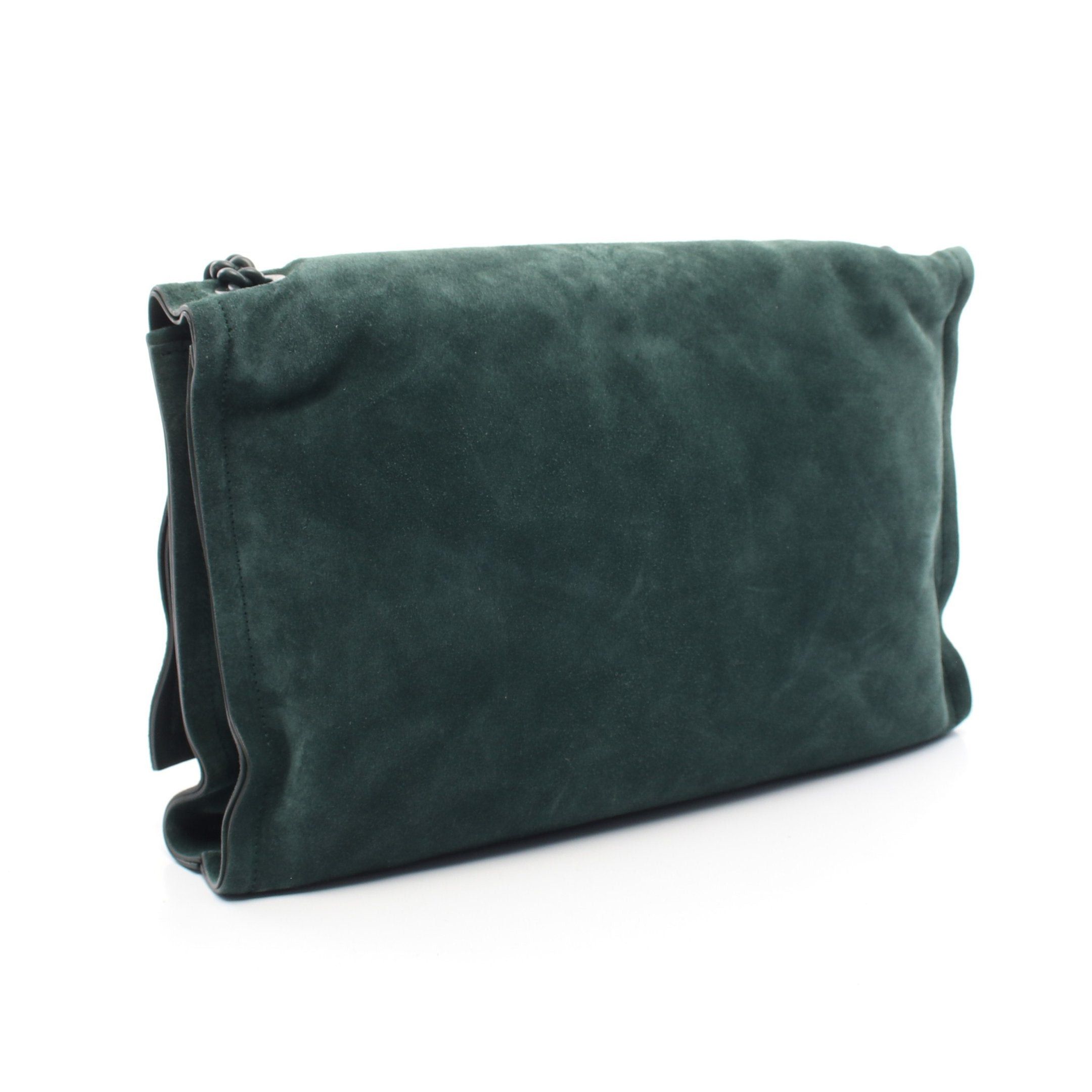 Salvatore Ferragamo Salvatore Ferragamo Vara Ribbon Chain Shoulder Bag Suede Leather Dark Green Size ONE SIZE - 2 Thumbnail