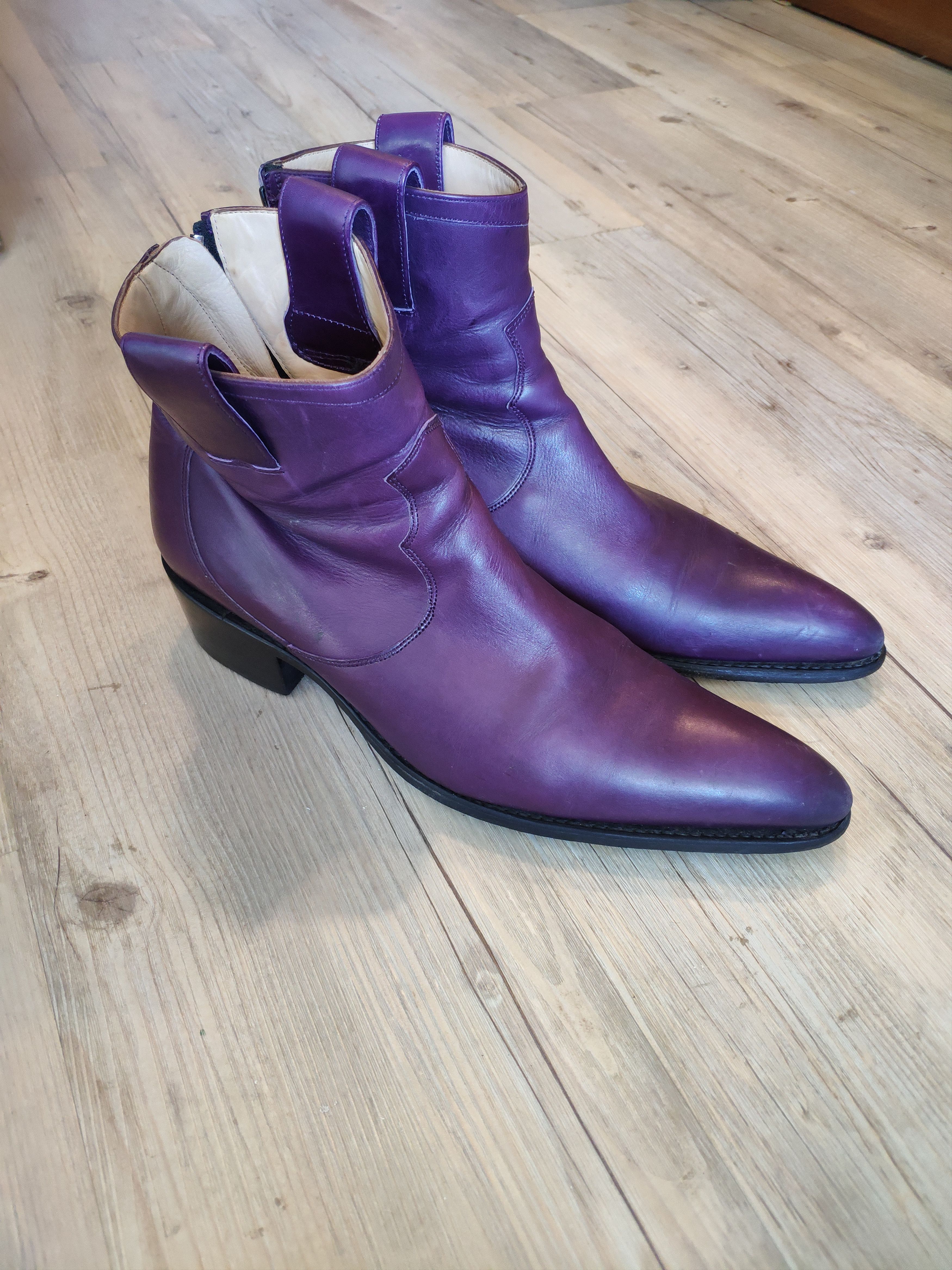 Jean Baptiste Rautureau Purple Boots Size US 9 / EU 42 - 2 Thumbnail