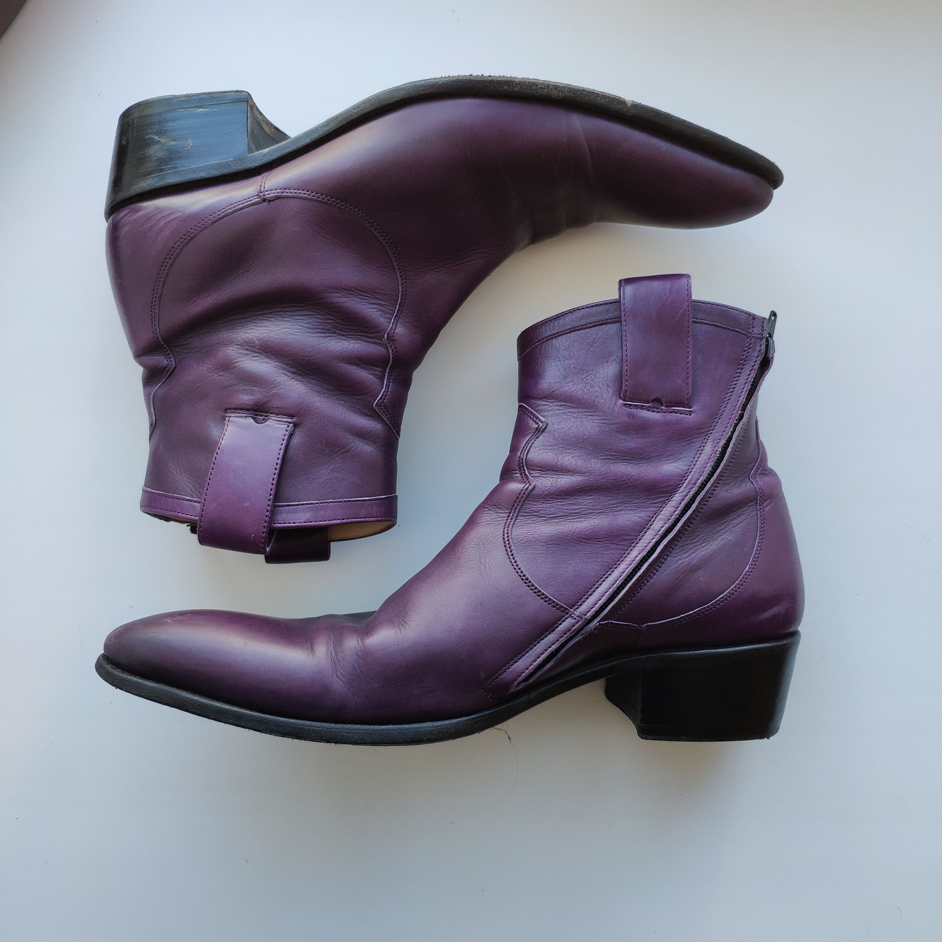 Jean Baptiste Rautureau Purple Boots Size US 9 / EU 42 - 3 Thumbnail