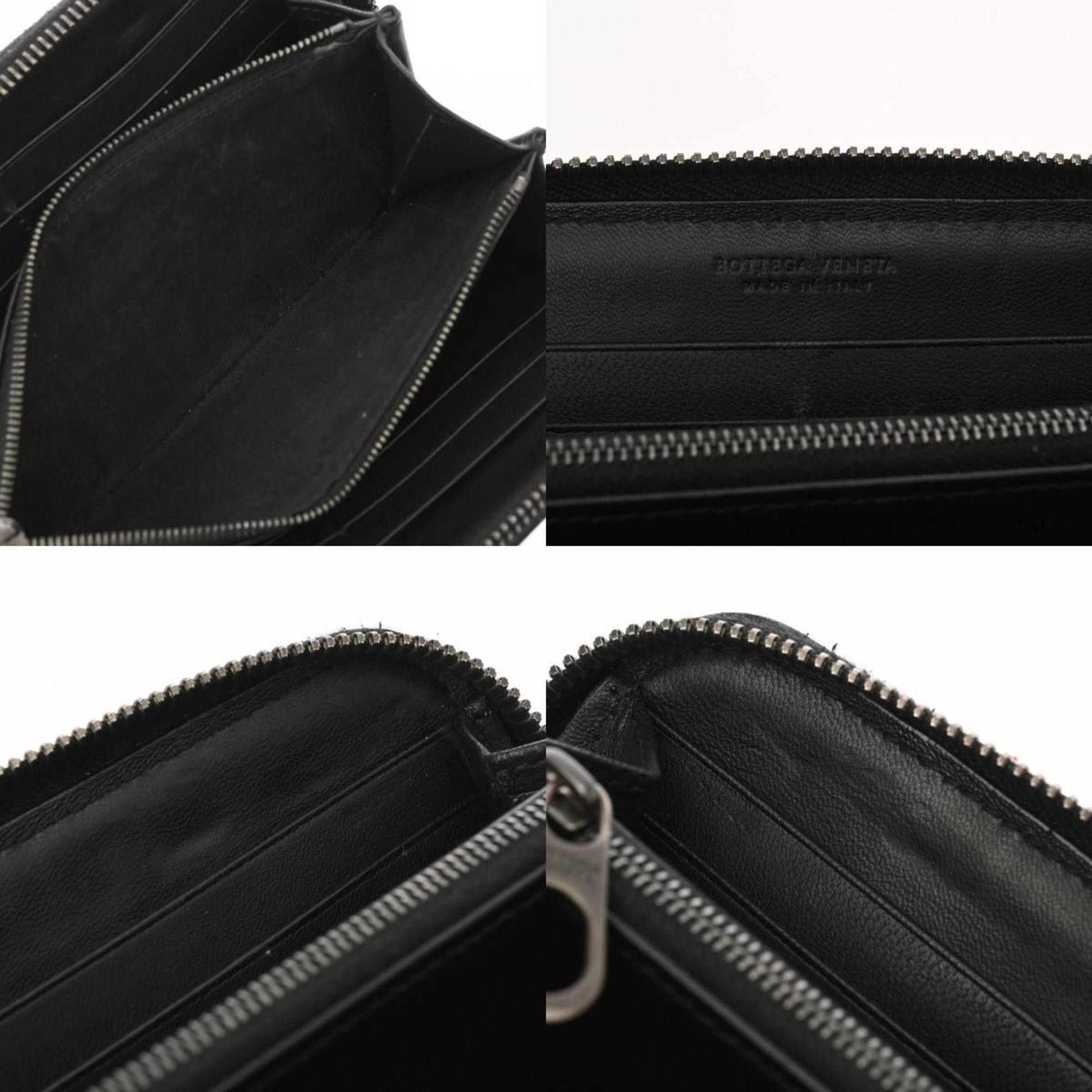 Bottega Veneta BOTTEGAVENETA Bottega Veneta Intrecciato Round Wallet Dot Black/Grey Men's Leather Long Size ONE SIZE - 12 Thumbnail