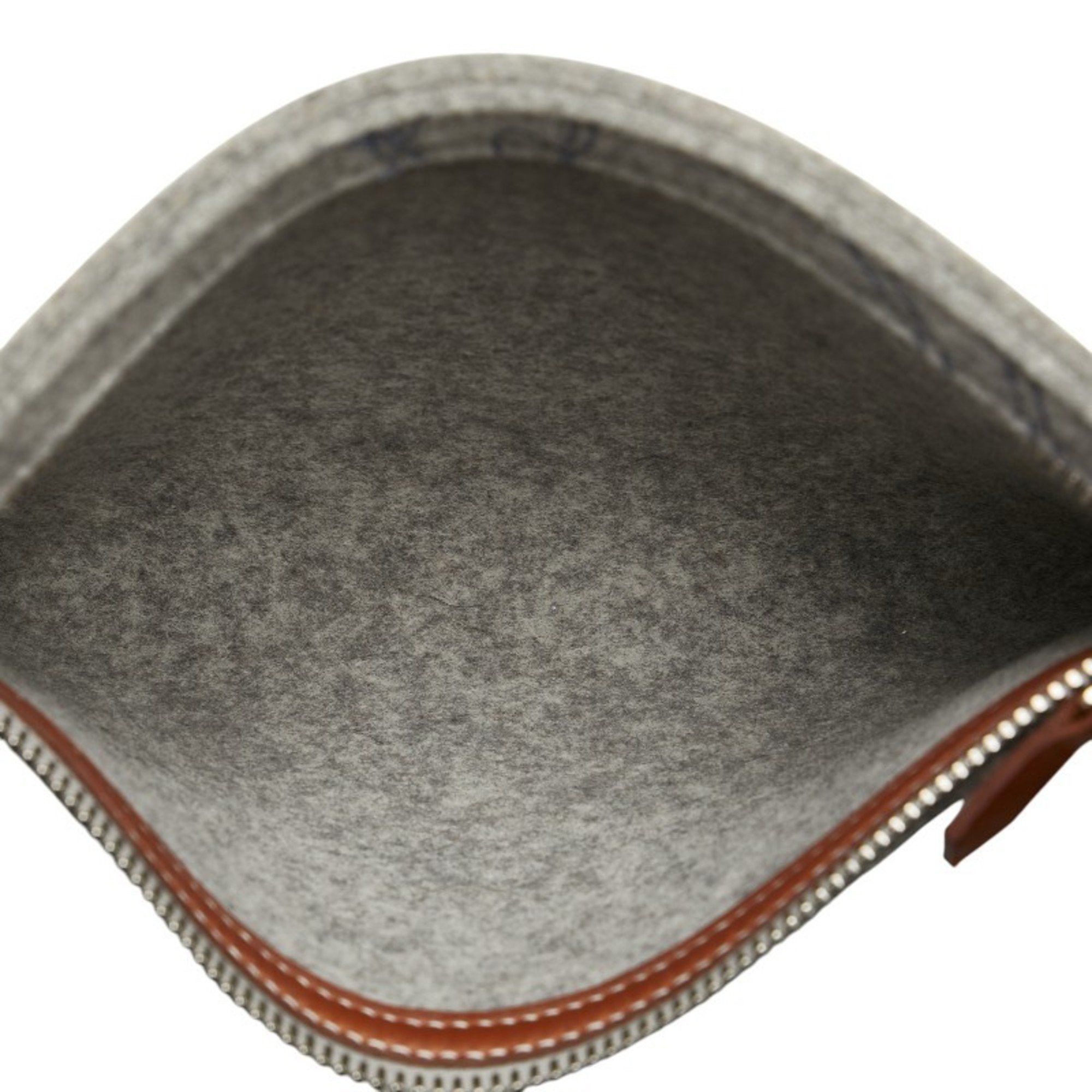 Hermes Hermes Sac Karimi MM Tote Bag Shoulder Grey Felt Calf Leather Women's HERMES Size ONE SIZE - 6 Thumbnail