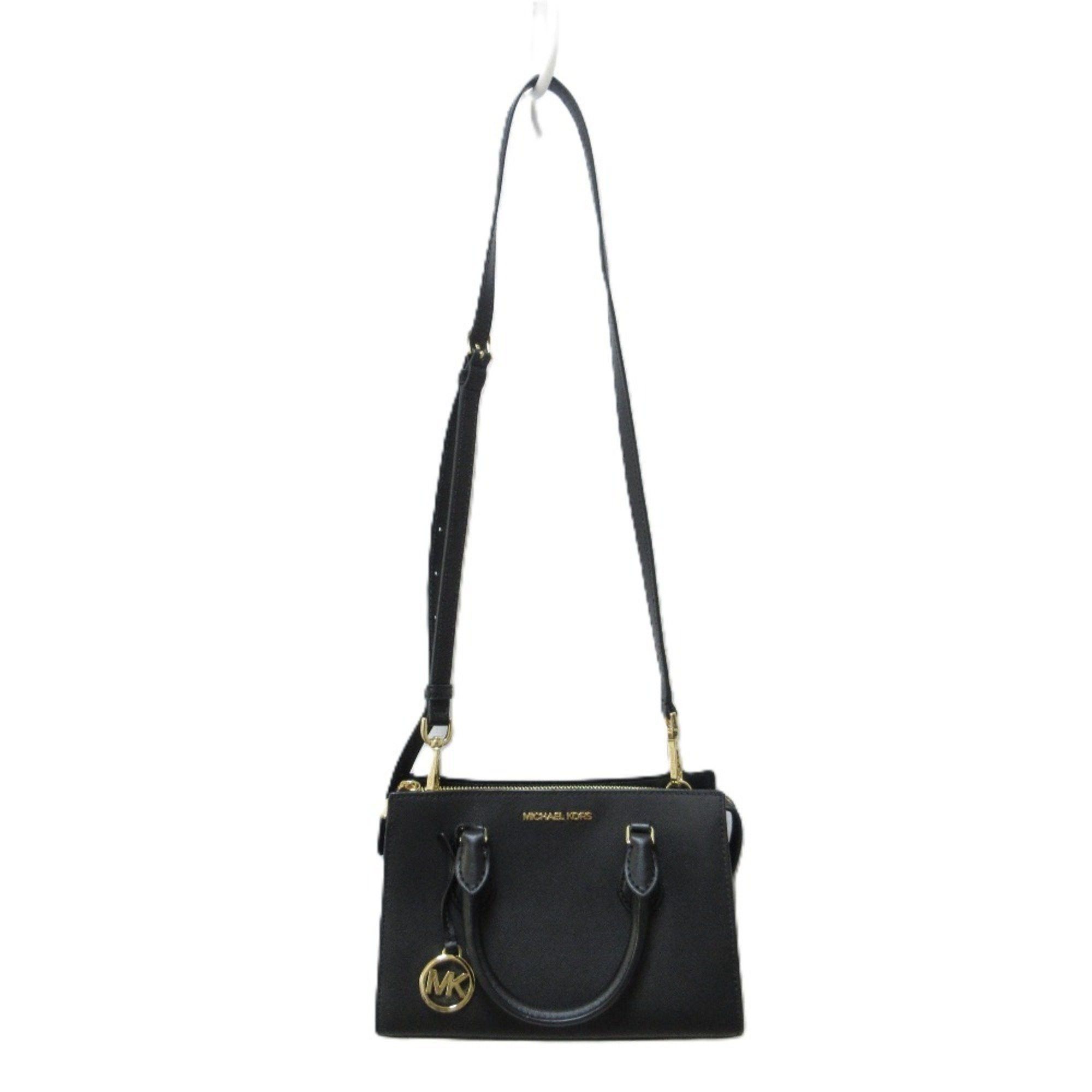 Michael Kors Michael Kors Sheila Small Center Zip Satchel 2WAY Handbag Shoulder Bag Black Gold Hardware Women's Size ONE SIZE - 3 Thumbnail