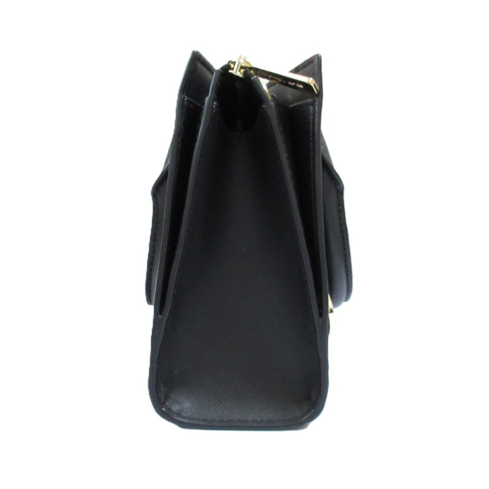 Michael Kors Michael Kors Sheila Small Center Zip Satchel 2WAY Handbag Shoulder Bag Black Gold Hardware Women's Size ONE SIZE - 5 Thumbnail
