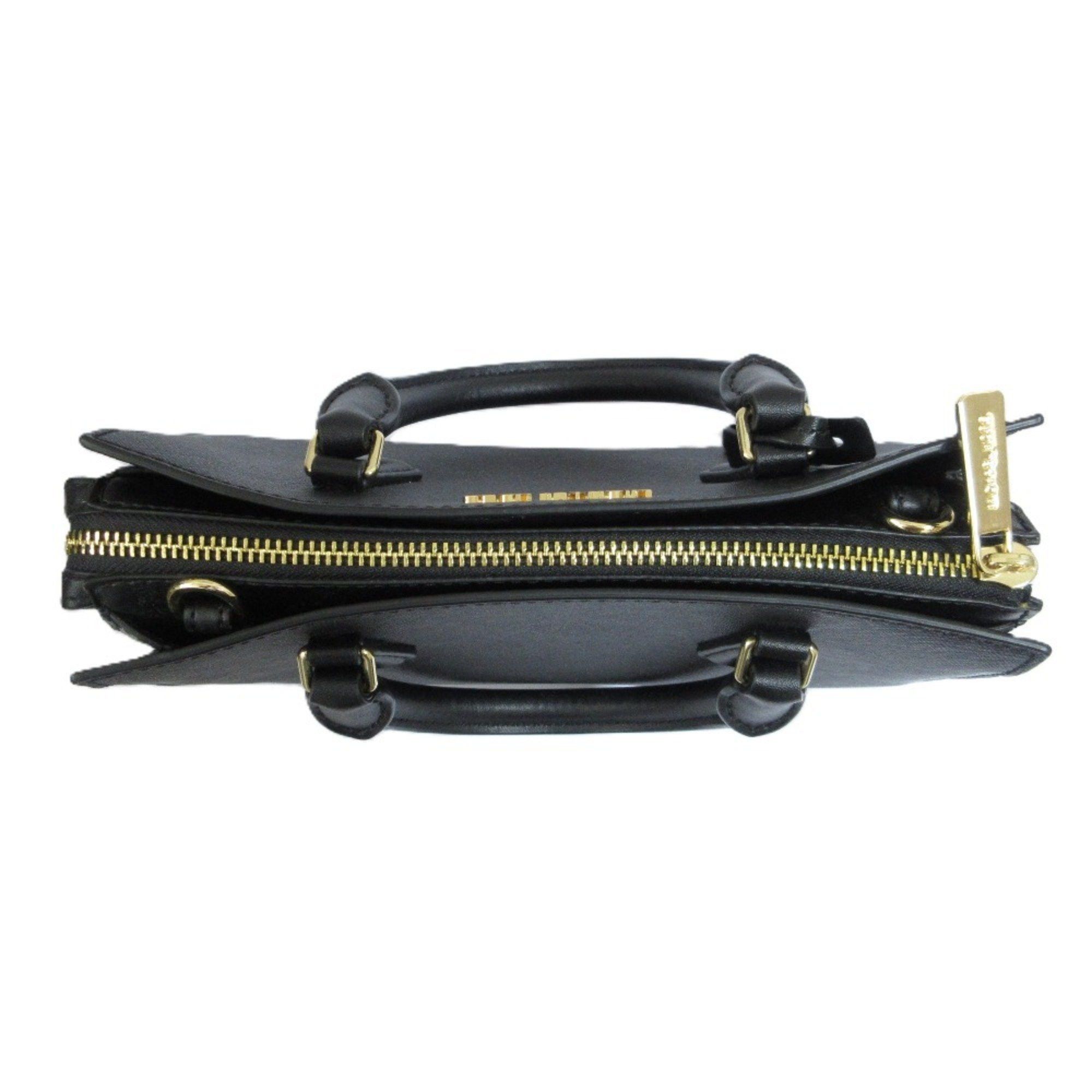 Michael Kors Michael Kors Sheila Small Center Zip Satchel 2WAY Handbag Shoulder Bag Black Gold Hardware Women's Size ONE SIZE - 7 Thumbnail