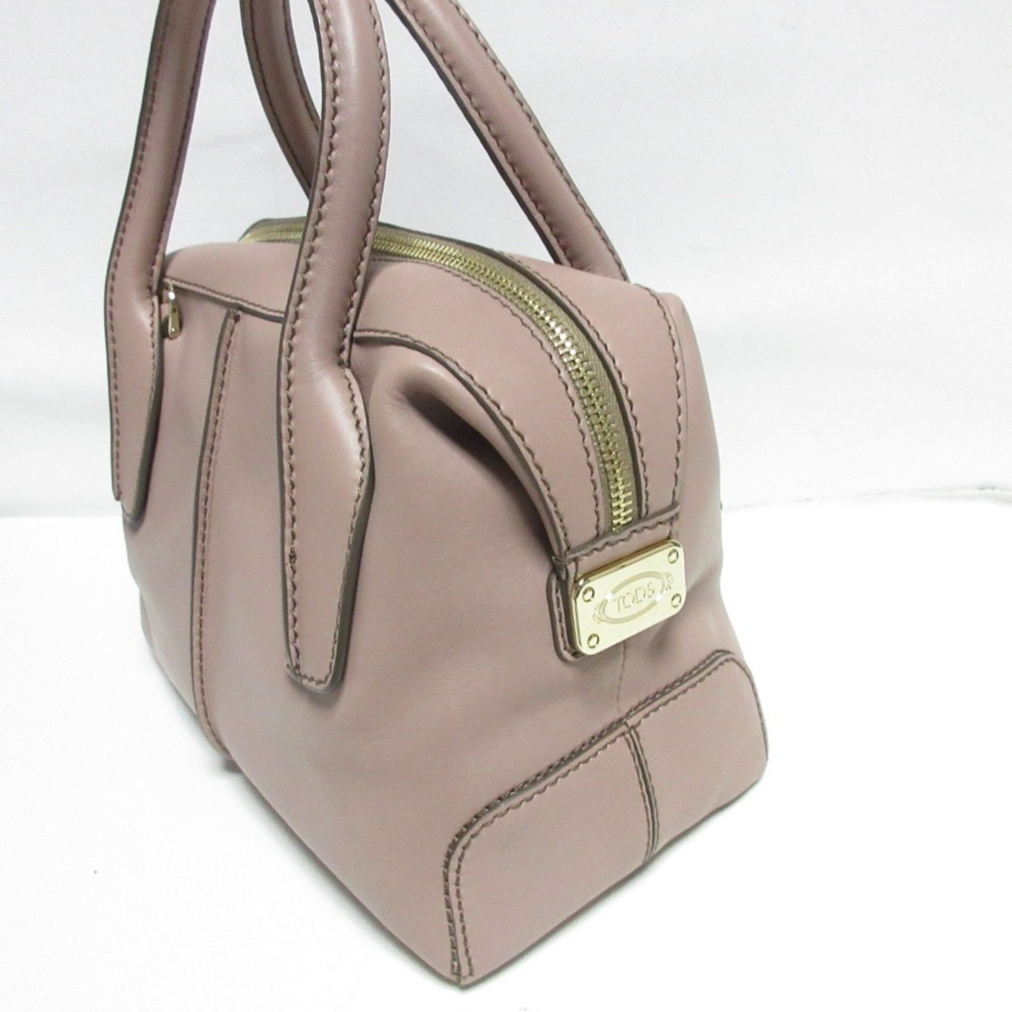 TOD'S D-Styling Mini Cow Leather 2WAY Handbag Shoulder Bag Pink