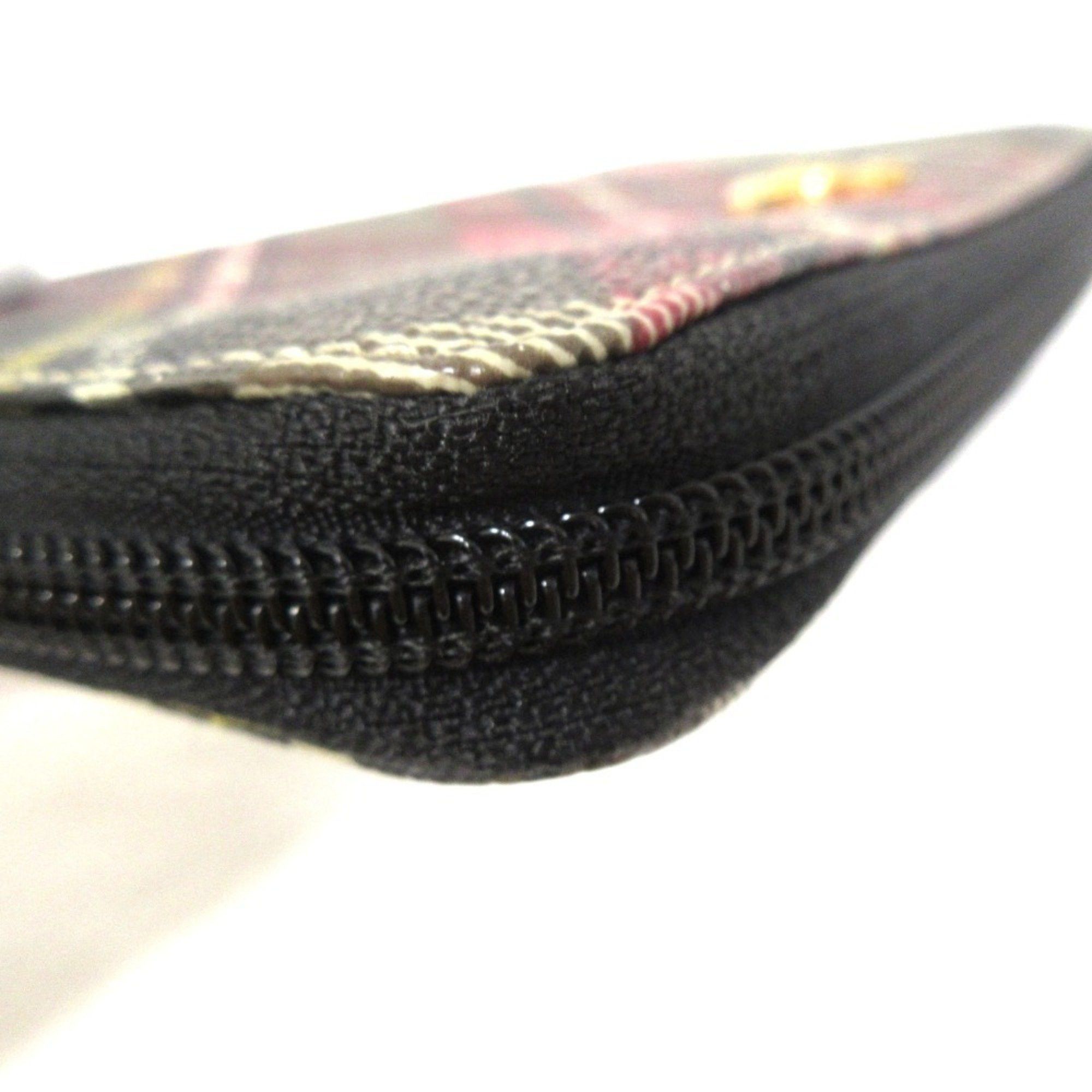 Vivienne Westwood Vivienne Westwood Check Pattern Orb Metal Fittings Round Zipper Long Wallet Pink Gray Women's Size ONE SIZE - 11 Thumbnail
