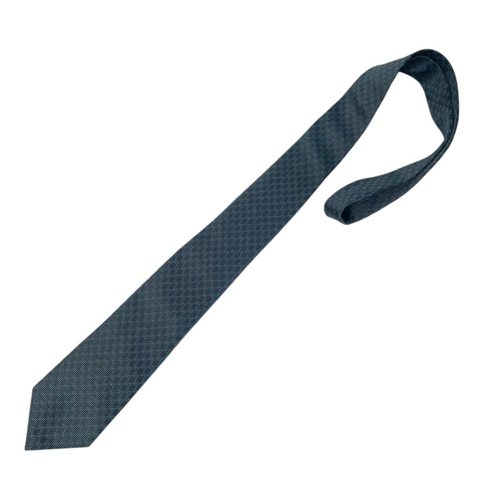 Gucci GUCCI Micro GG Pattern Necktie Regular Tie Blue x Green Men's Size ONE SIZE - 2 Thumbnail
