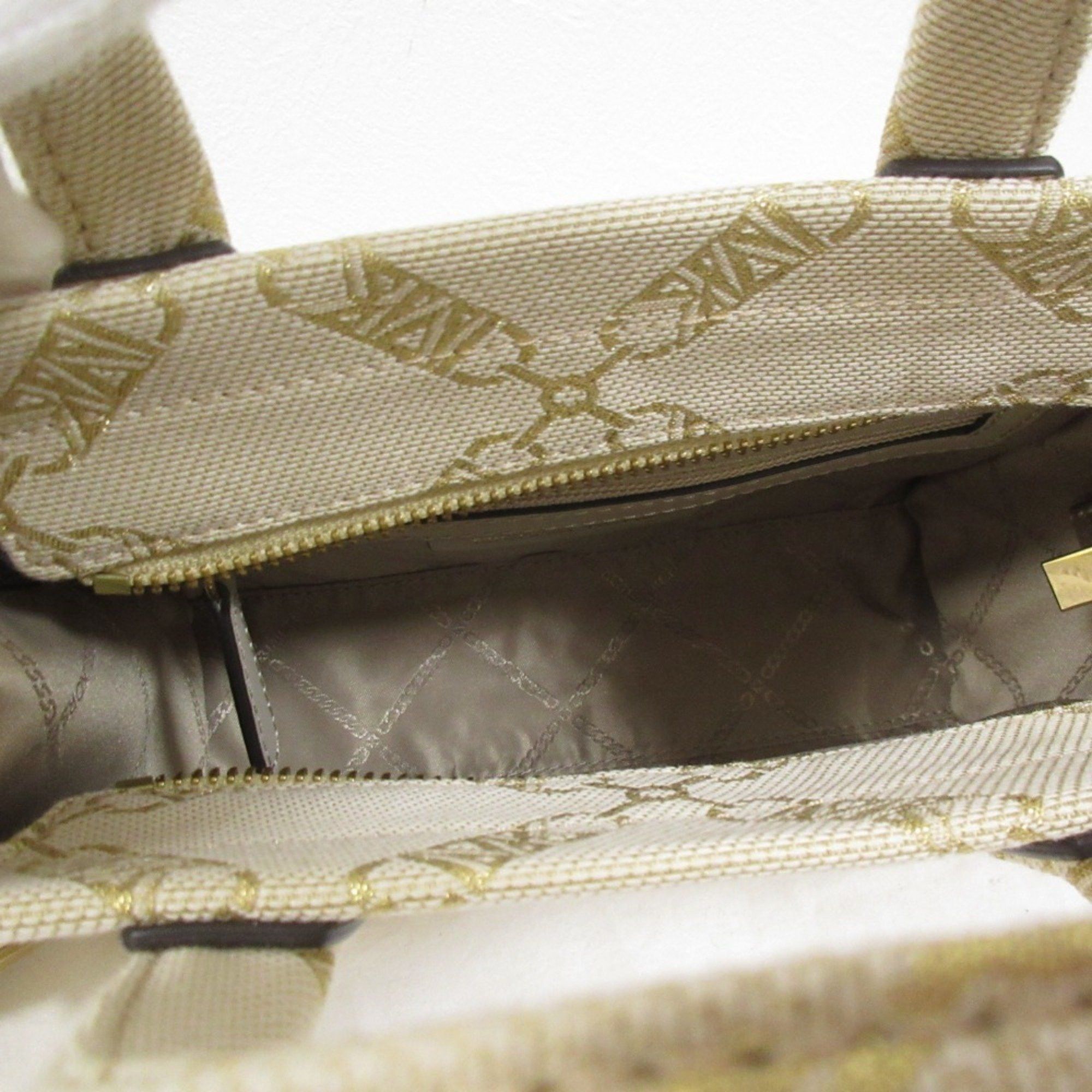 Michael Kors MICHAEL KORS GIGI EW Metallic Empire Logo Jacquard Small 2WAY Handbag Shoulder Bag for Women Size ONE SIZE - 4 Thumbnail