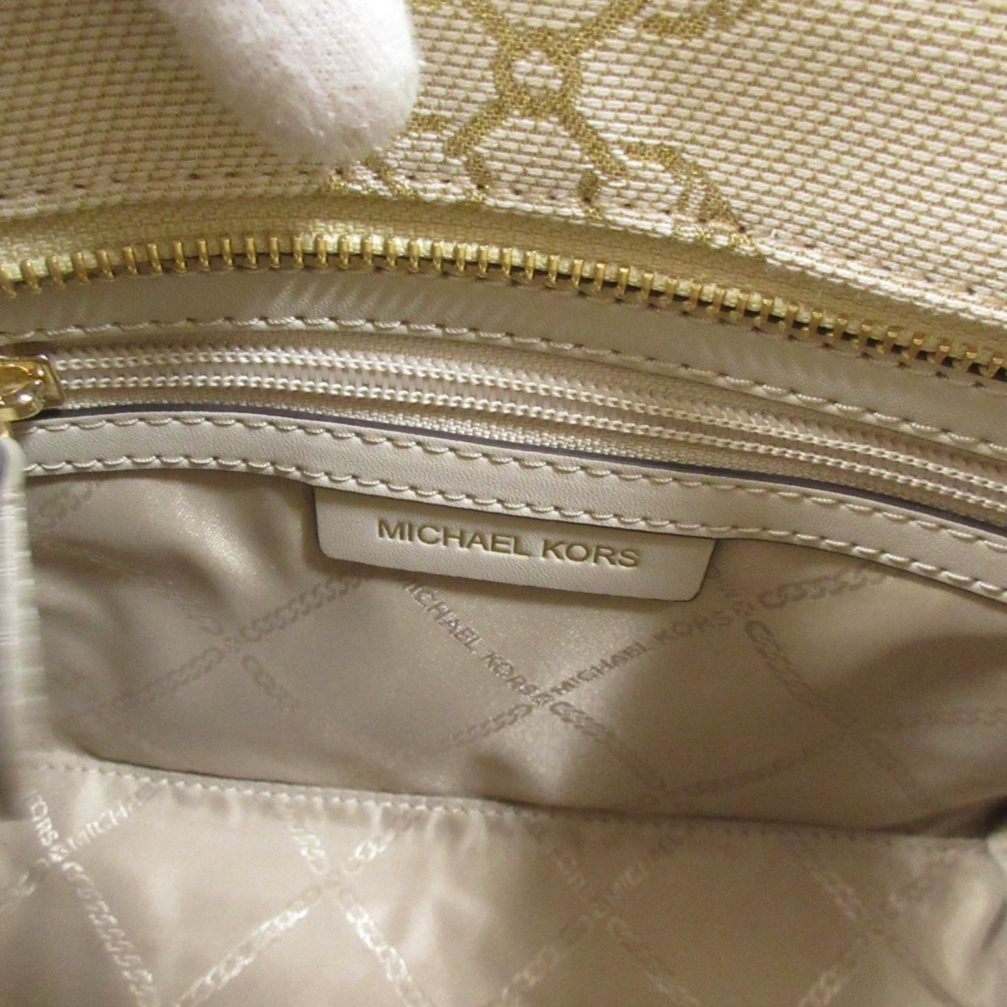 Michael Kors MICHAEL KORS GIGI EW Metallic Empire Logo Jacquard Small 2WAY Handbag Shoulder Bag for Women Size ONE SIZE - 5 Thumbnail