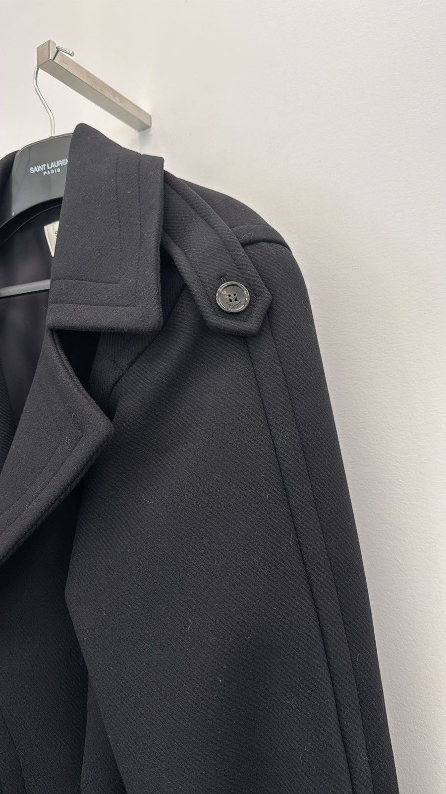 Saint Laurent Paris $8K VALUE Cashmere Melange Long Coat Size XS / US 0-2 / IT 36-38 - 4 Thumbnail