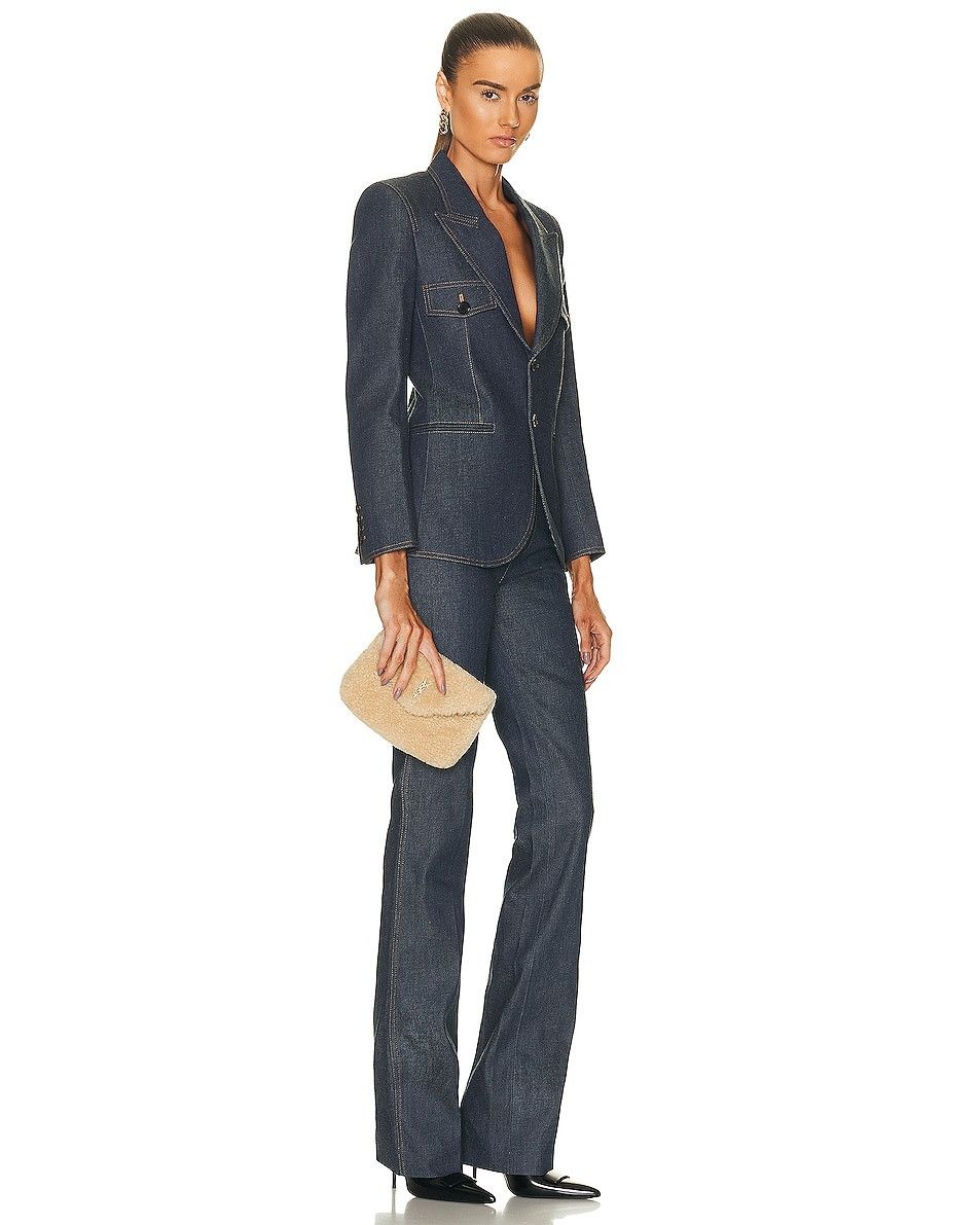 Saint Laurent Paris $3.5K VALUE single-breasted jacket in denim Size M / US 6-8 / IT 42-44 - 4 Thumbnail