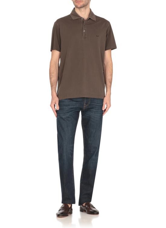 Fay FAY Men Polo Shirts NPMB250143TUY1 S602 Brown Size US XXL / EU 58 / 5 - 2 Thumbnail