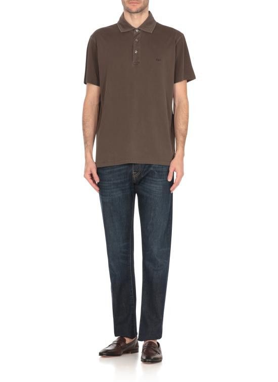 Fay FAY Men Polo Shirts NPMB250143TUY1 S602 Brown Size US XXL / EU 58 / 5 - 3 Thumbnail