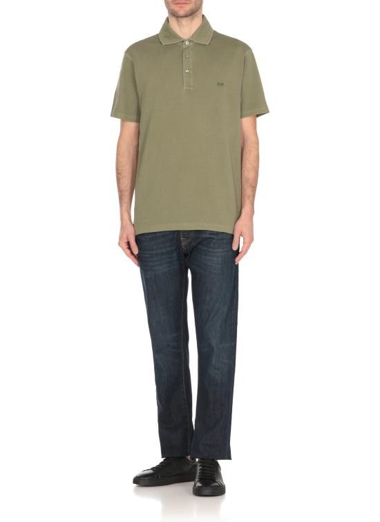 Fay FAY Men Polo Shirts NPMB250143TUY1 V201 Green Size US L / EU 52-54 / 3 - 3 Thumbnail