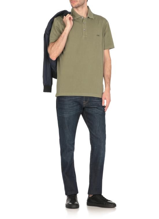 Fay FAY Men Polo Shirts NPMB250143TUY1 V201 Green Size US L / EU 52-54 / 3 - 2 Thumbnail