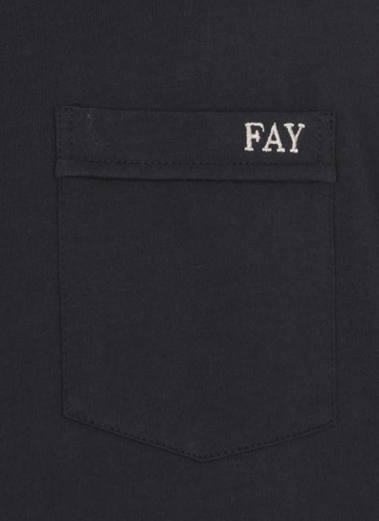 Fay FAY Men T-Shirts NPMB3501280UCX U806 Blue Size US M / EU 48-50 / 2 - 5 Thumbnail