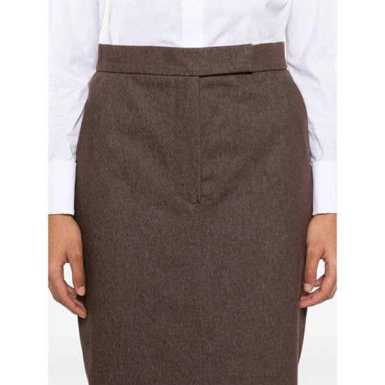 Max Mara MAX MARA Women Mid Skirts PIANOSA 742 002 BROWN Size 26" / US 2 / IT 38 - 2 Thumbnail