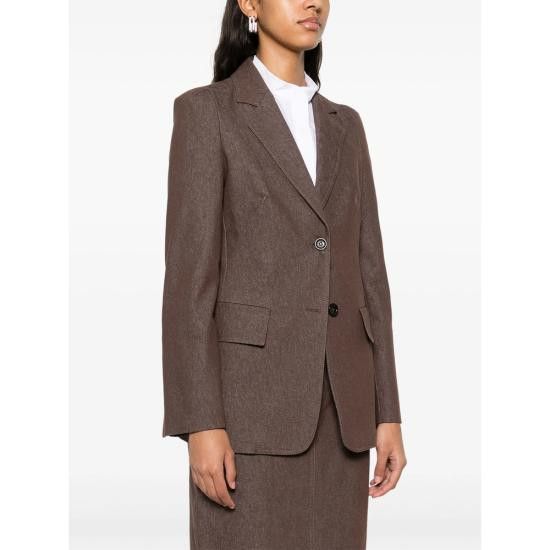 Max Mara MAX MARA Women Suit Jackets AGGUATI 742 002 BROWN Size M / US 6-8 / IT 42-44 - 4 Thumbnail