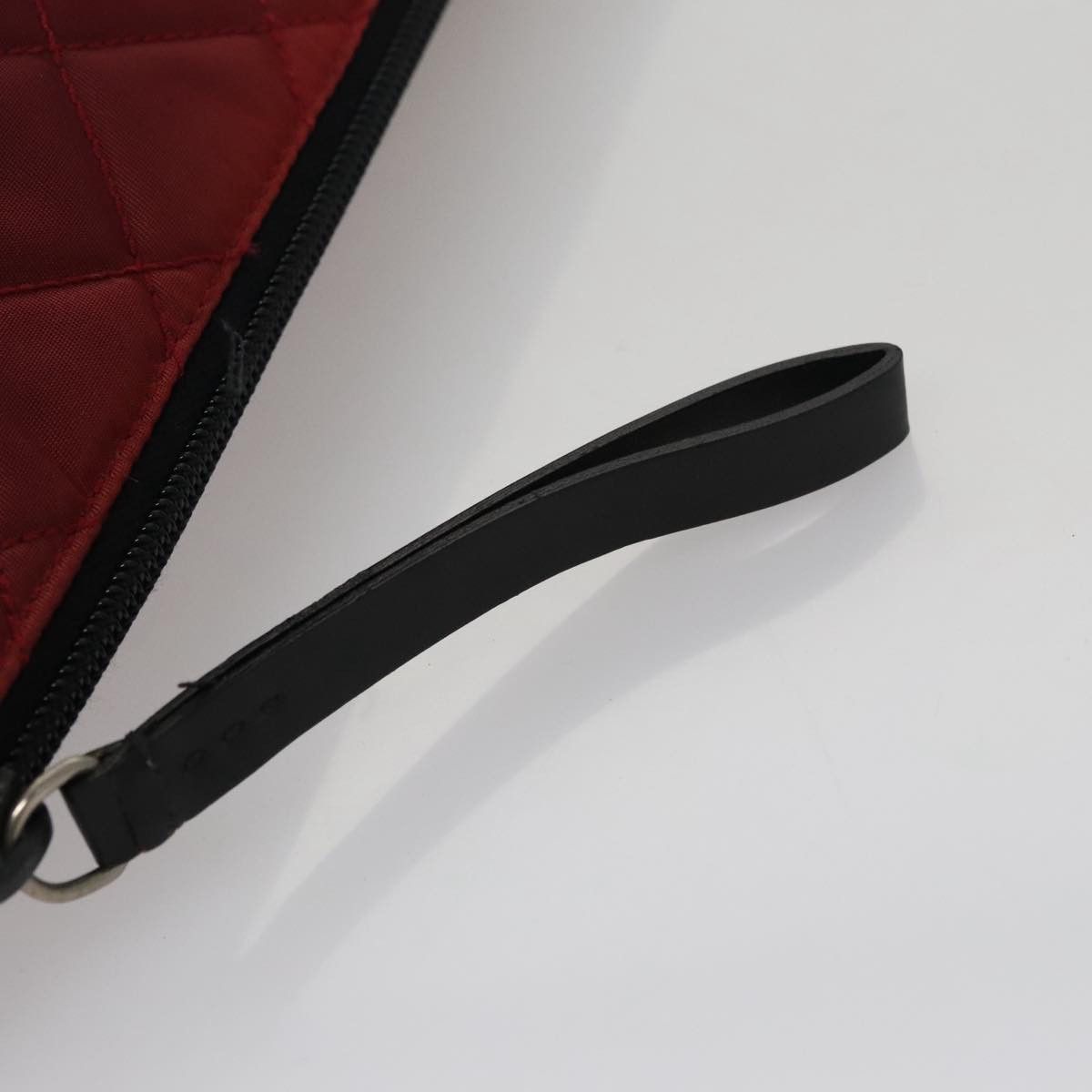 Prada Matelassé Burgundy Synthetic Clutch Bag (Pre-Owned) Size ONE SIZE - 11 Thumbnail