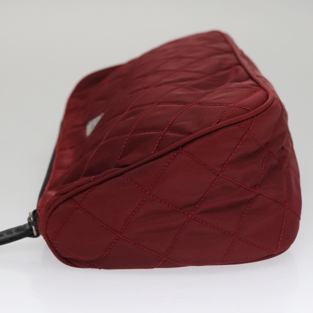 Prada Matelassé Burgundy Synthetic Clutch Bag (Pre-Owned) Size ONE SIZE - 4 Thumbnail