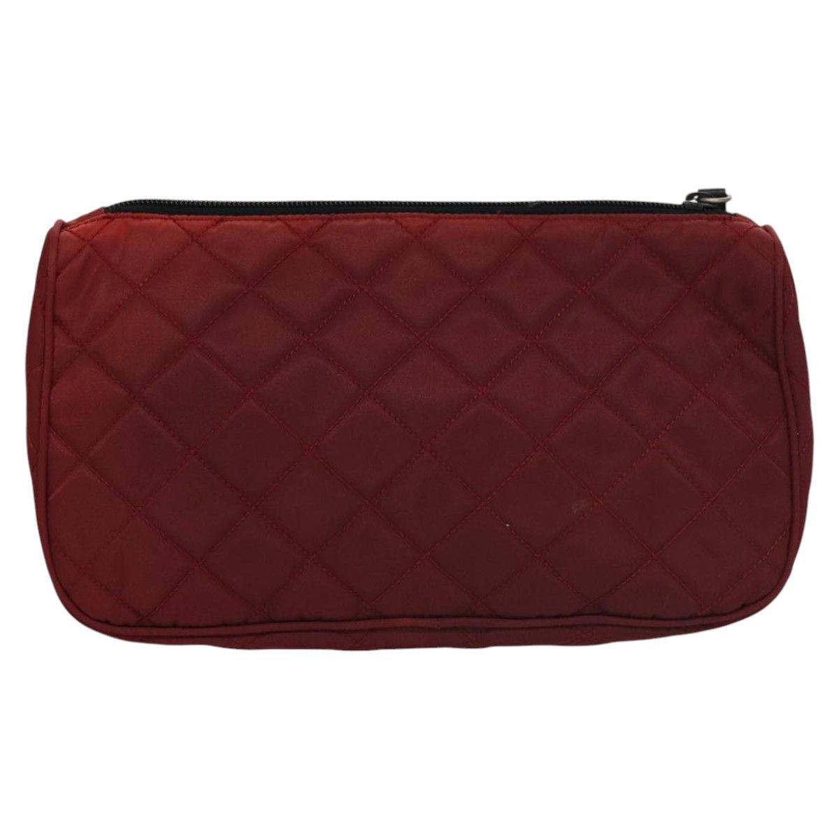 Prada Matelassé Burgundy Synthetic Clutch Bag (Pre-Owned) Size ONE SIZE - 2 Thumbnail