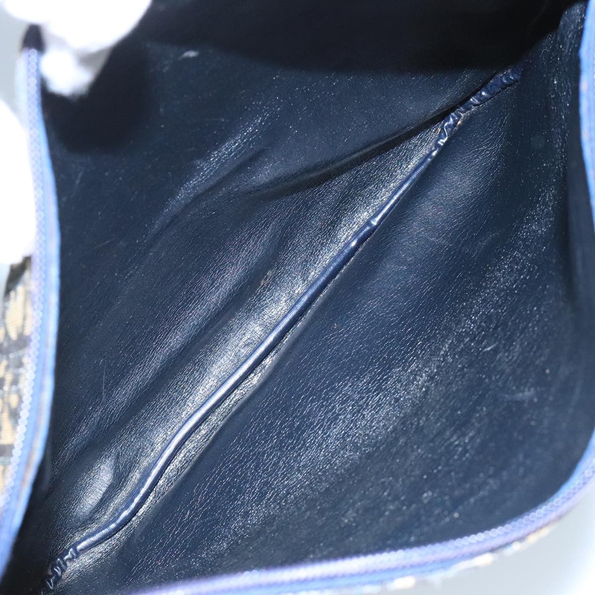 Dior Trotter Navy Canvas Shoulder Bag (Pre-Owned) Size ONE SIZE - 12 Thumbnail