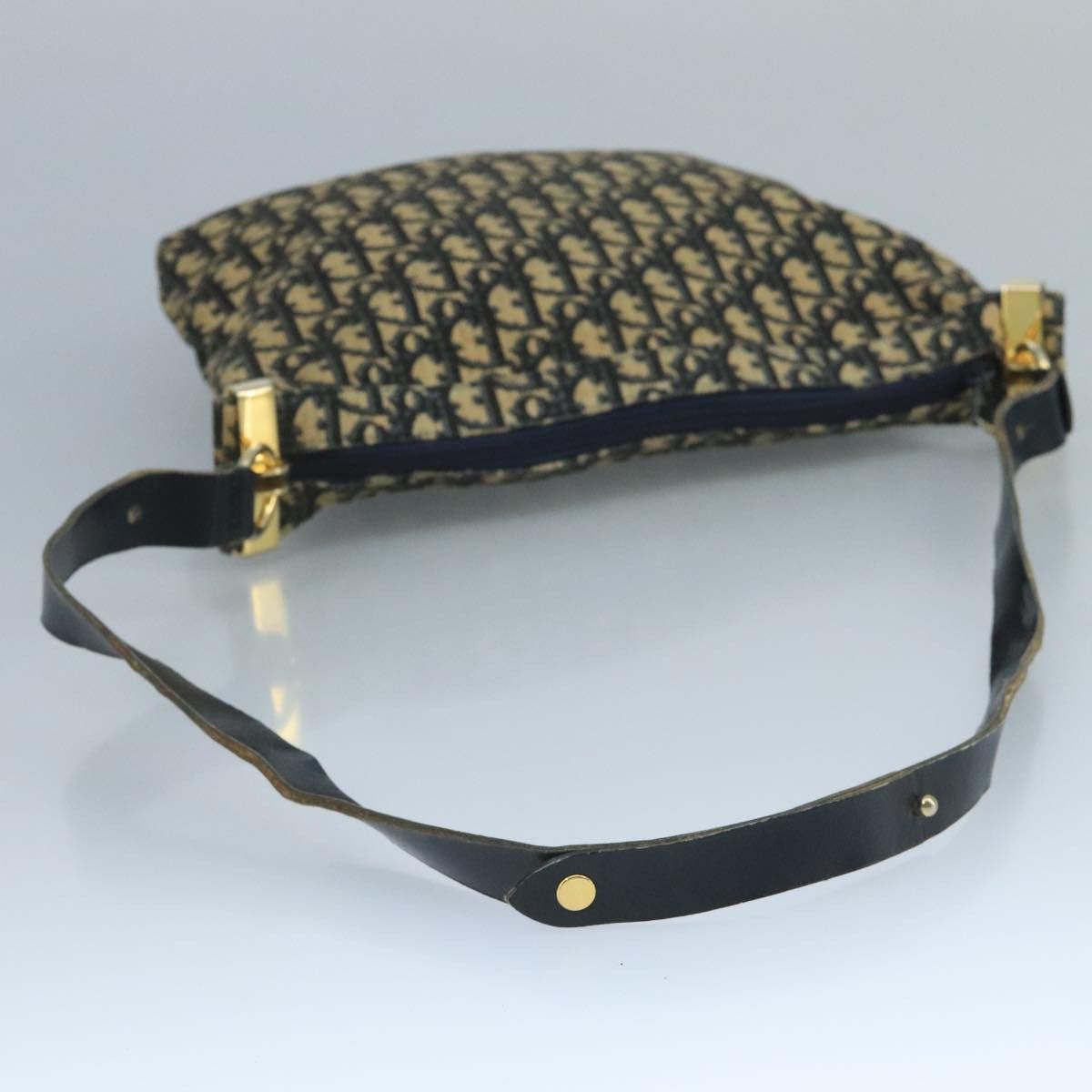 Dior Trotter Navy Canvas Shoulder Bag (Pre-Owned) Size ONE SIZE - 5 Thumbnail