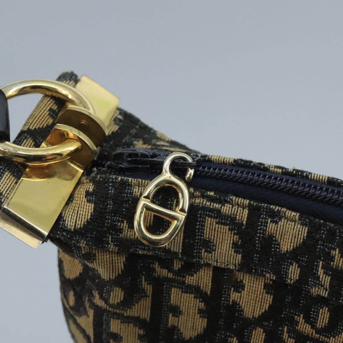 Dior Trotter Navy Canvas Shoulder Bag (Pre-Owned) Size ONE SIZE - 11 Thumbnail