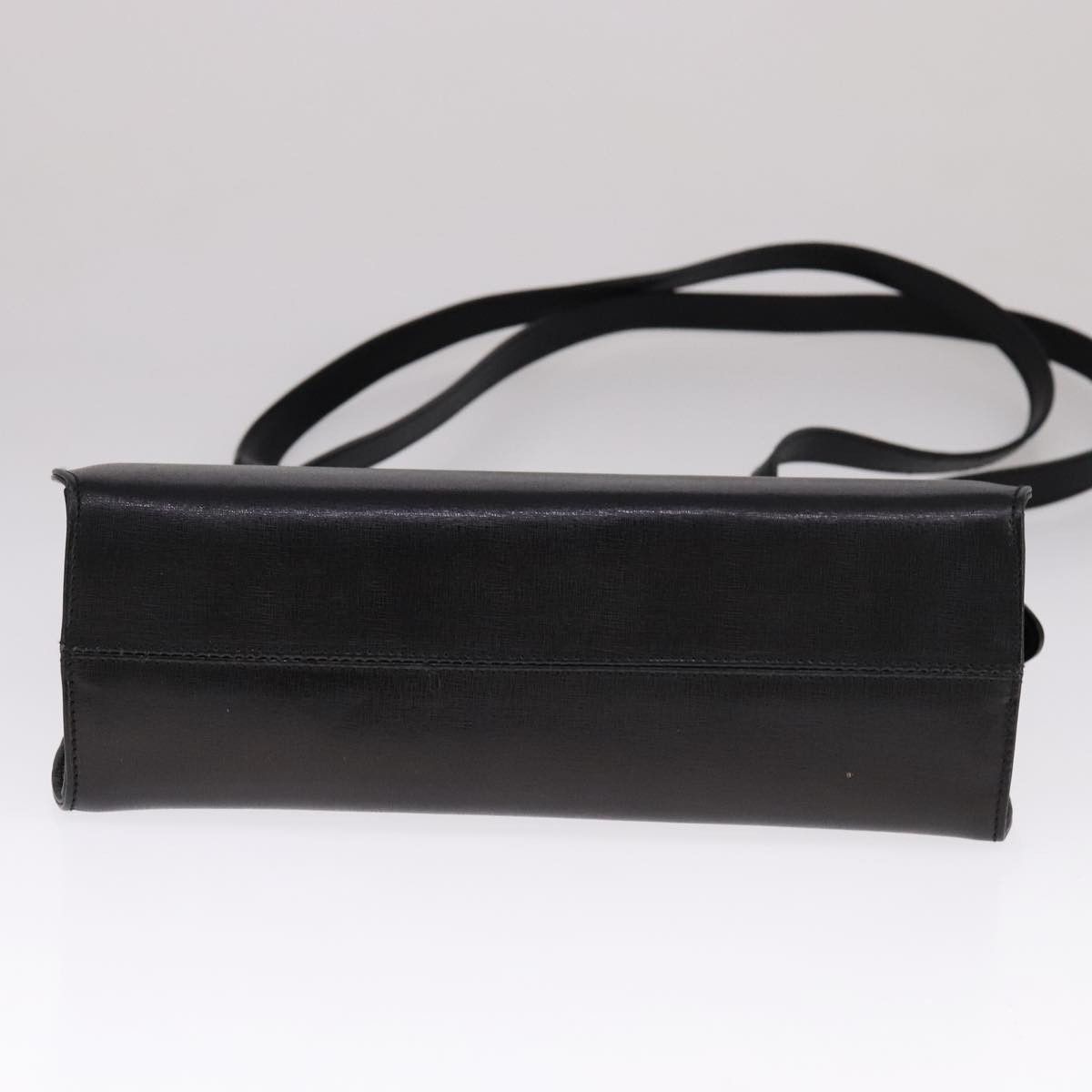 Salvatore Ferragamo Vara Black Leather Shoulder Bag (Pre-Owned) Size ONE SIZE - 7 Thumbnail
