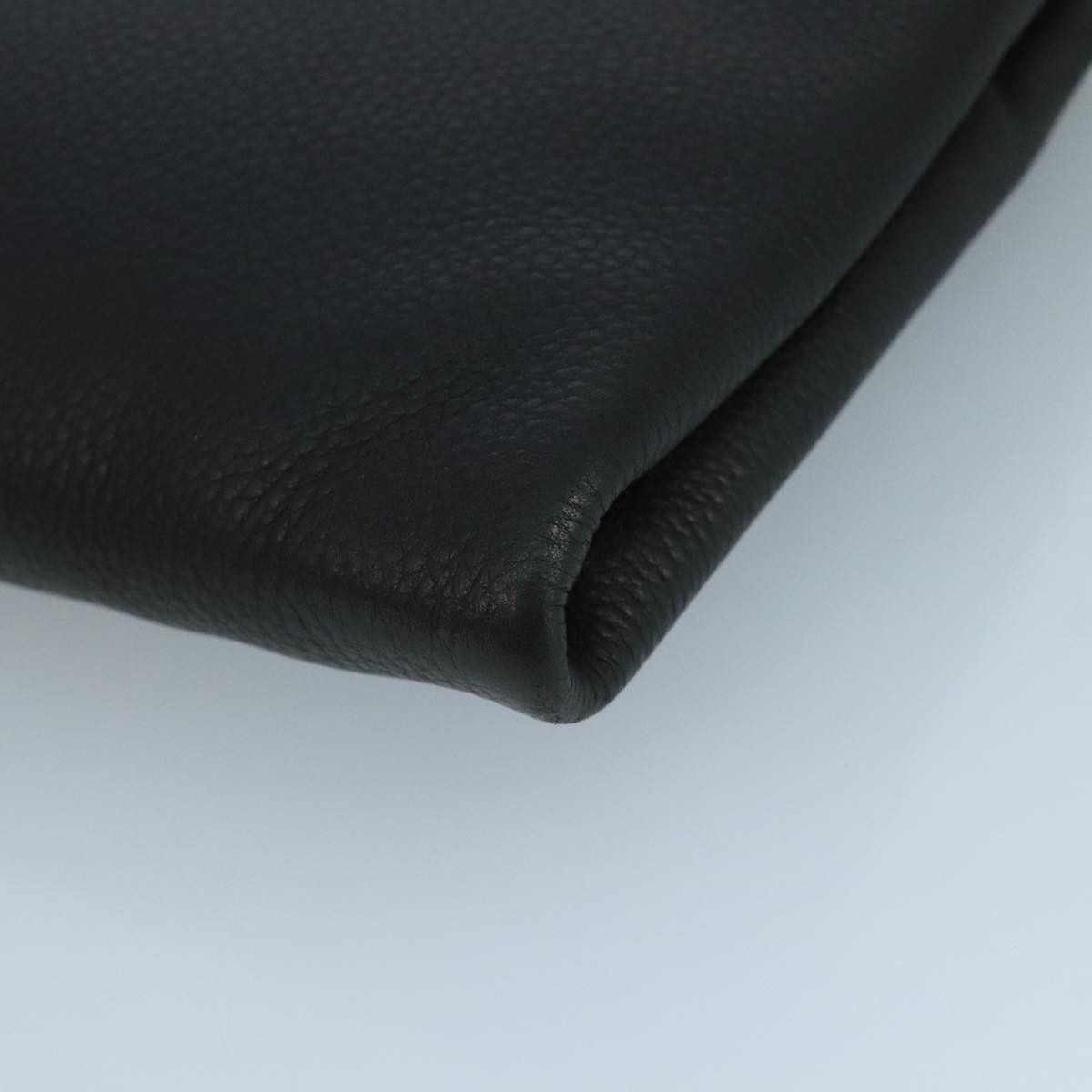 Prada Triangle Logo Black Leather Clutch Bag (Pre-Owned) Size ONE SIZE - 5 Thumbnail