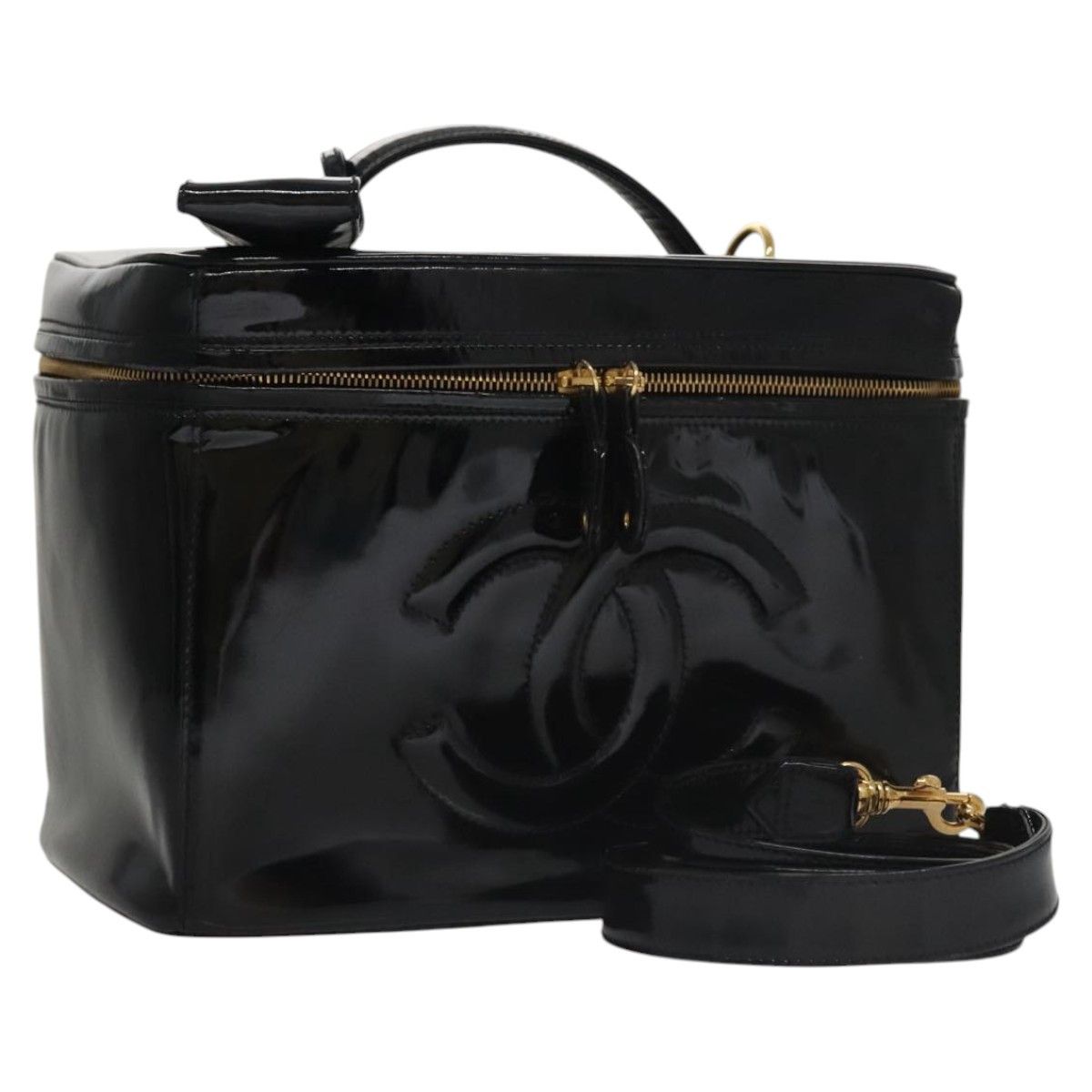 Chanel Vanity Black Patent Leather Clutch Bag (Pre-Owned) Size ONE SIZE - 18 Thumbnail