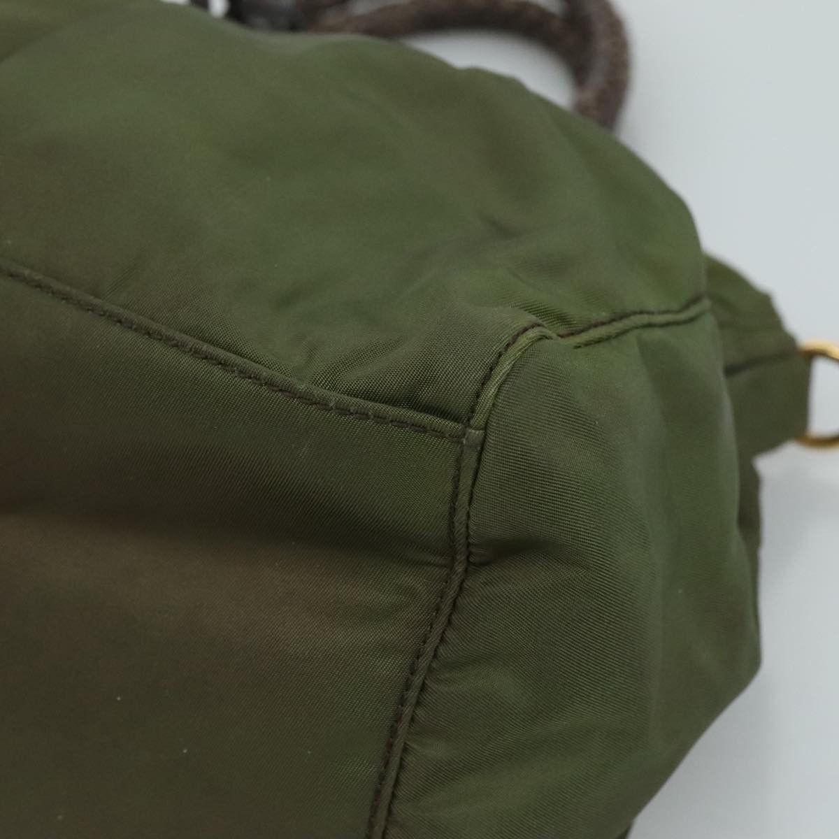 Prada Tessuto Khaki Synthetic Handbag (Pre-Owned) Size ONE SIZE - 7 Thumbnail