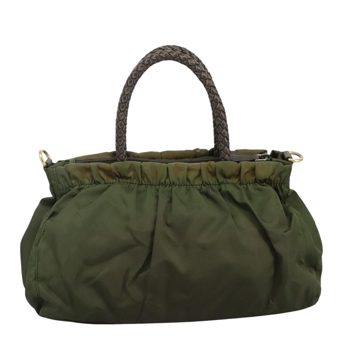 Prada Tessuto Khaki Synthetic Handbag (Pre-Owned) Size ONE SIZE - 2 Thumbnail