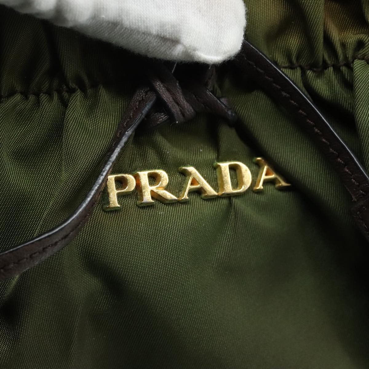 Prada Tessuto Khaki Synthetic Handbag (Pre-Owned) Size ONE SIZE - 20 Thumbnail