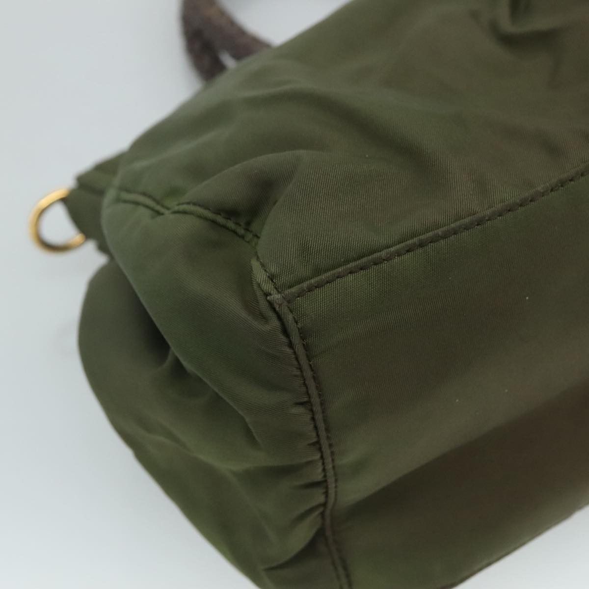Prada Tessuto Khaki Synthetic Handbag (Pre-Owned) Size ONE SIZE - 10 Thumbnail