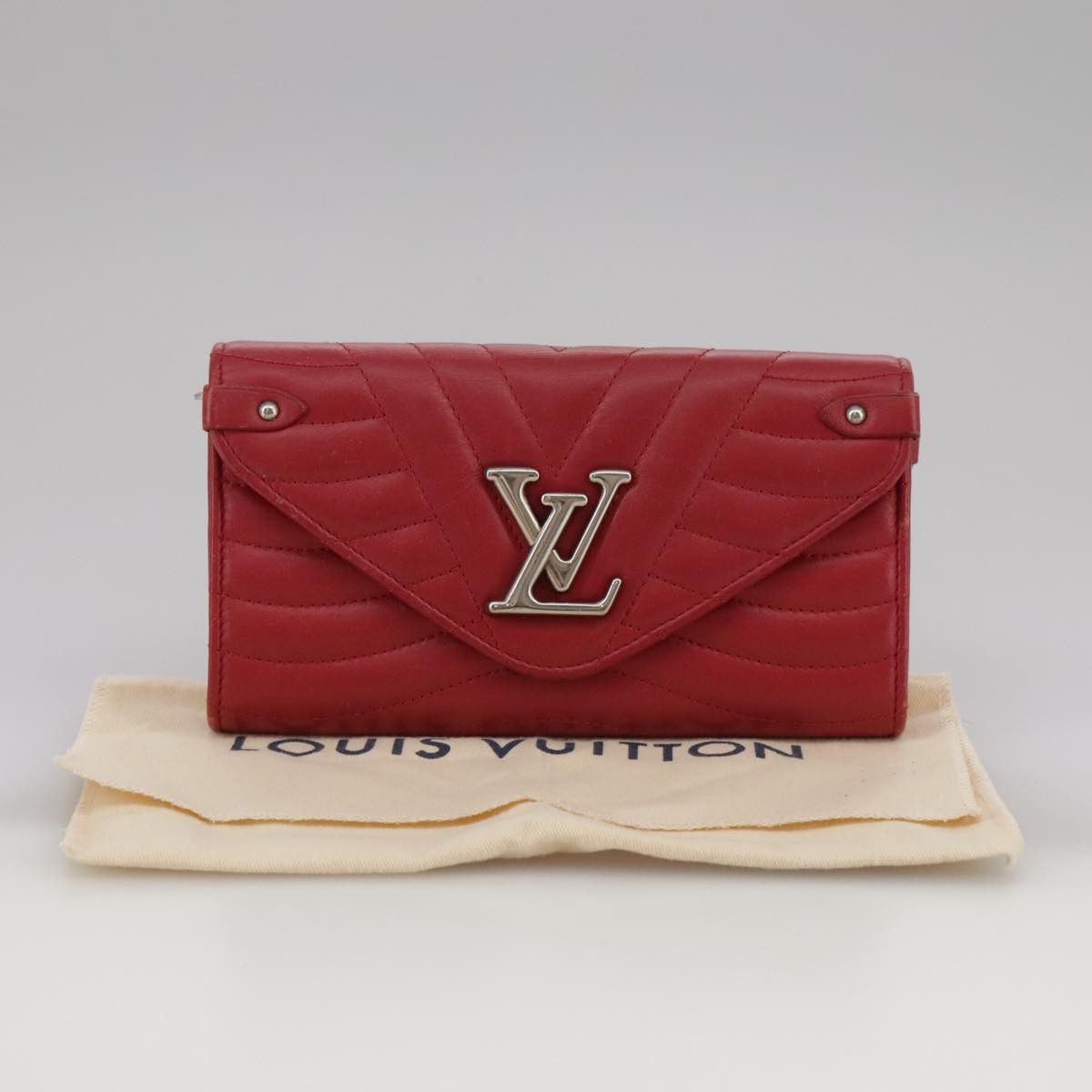 Louis Vuitton New Wave Red Leather Wallet (Pre-Owned) Size ONE SIZE - 14 Thumbnail