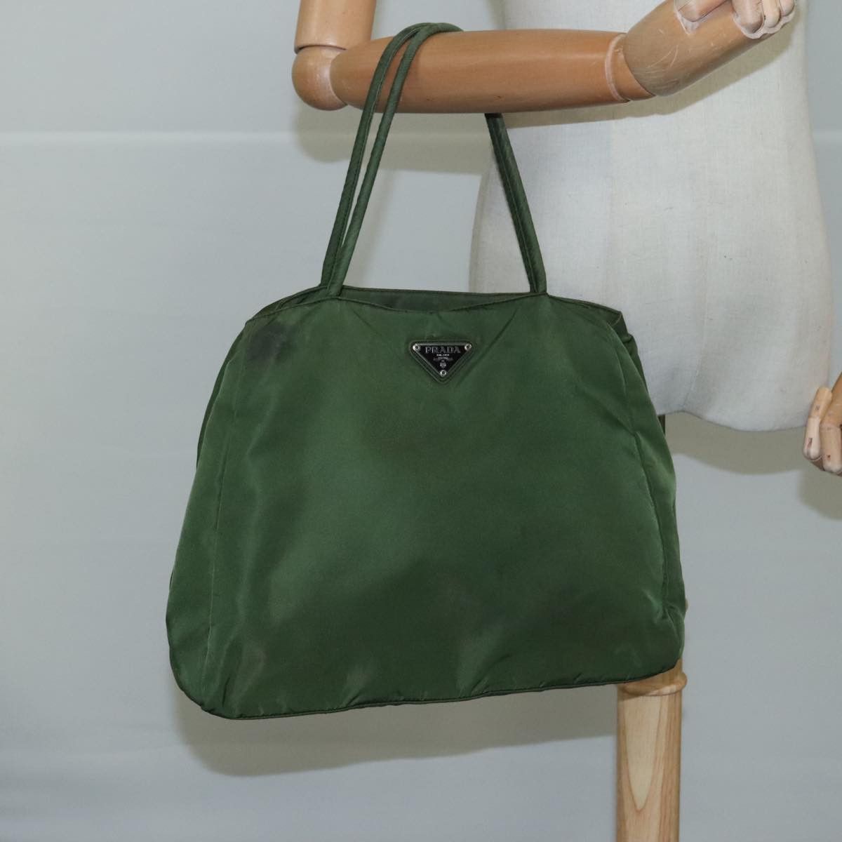 Prada Tessuto Khaki Synthetic Handbag (Pre-Owned) Size ONE SIZE - 15 Thumbnail