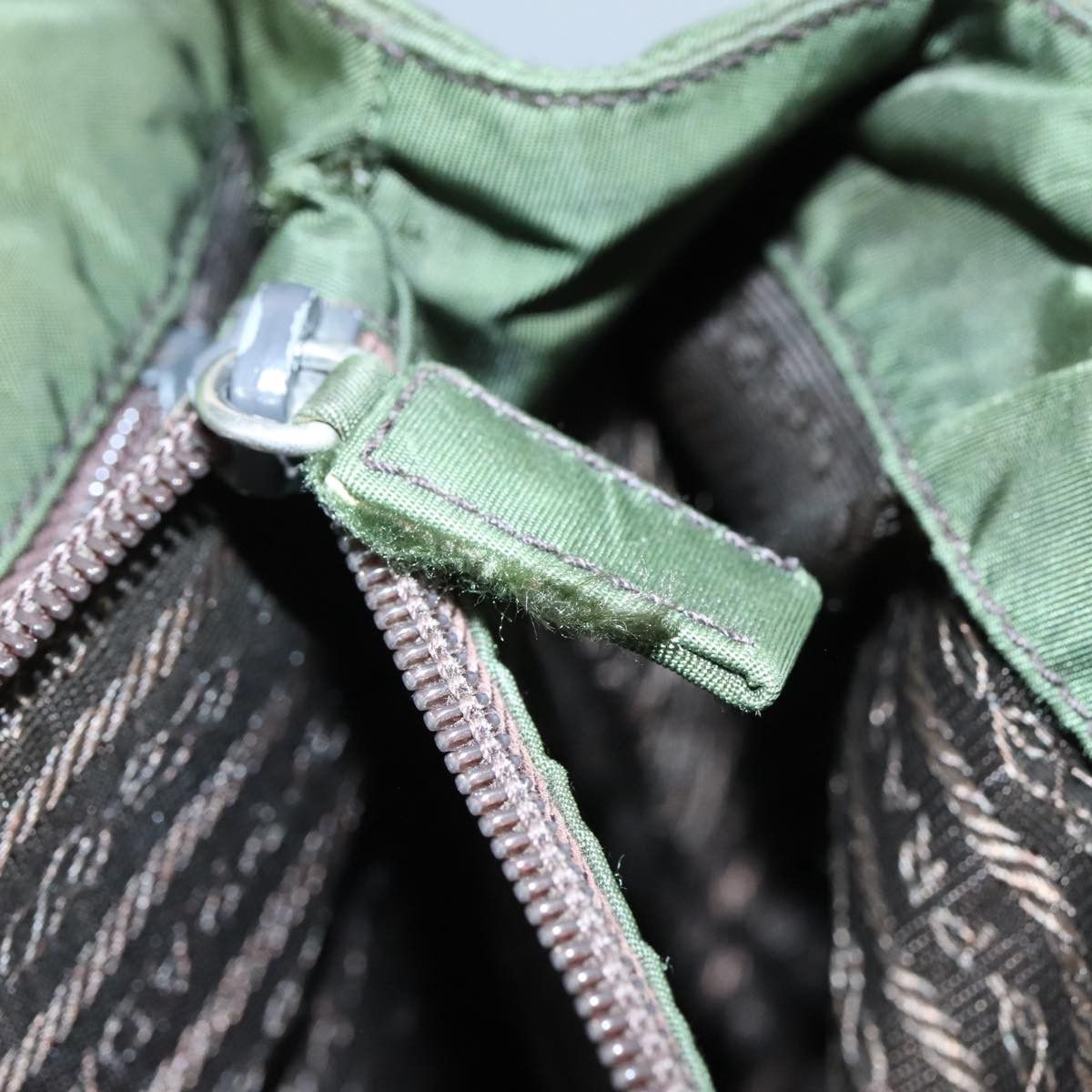 Prada Tessuto Khaki Synthetic Handbag (Pre-Owned) Size ONE SIZE - 11 Thumbnail