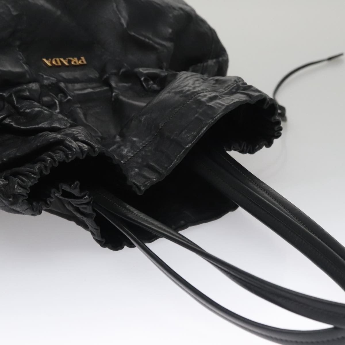 Prada Black Leather Tote Bag (Pre-Owned) Size ONE SIZE - 19 Thumbnail