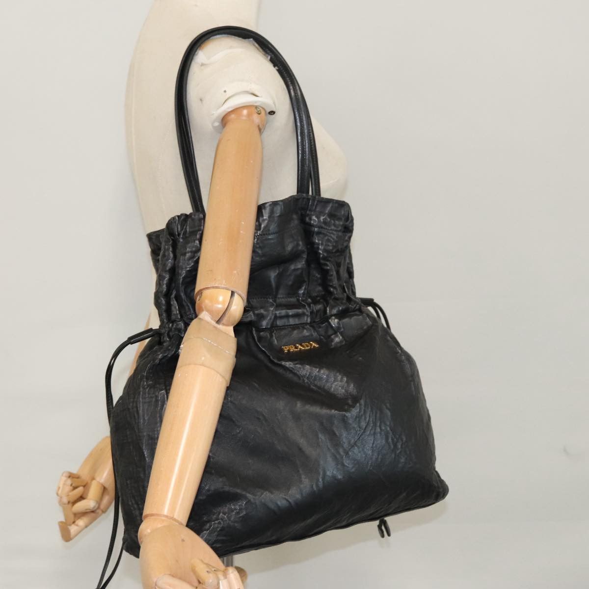 Prada Black Leather Tote Bag (Pre-Owned) Size ONE SIZE - 17 Thumbnail